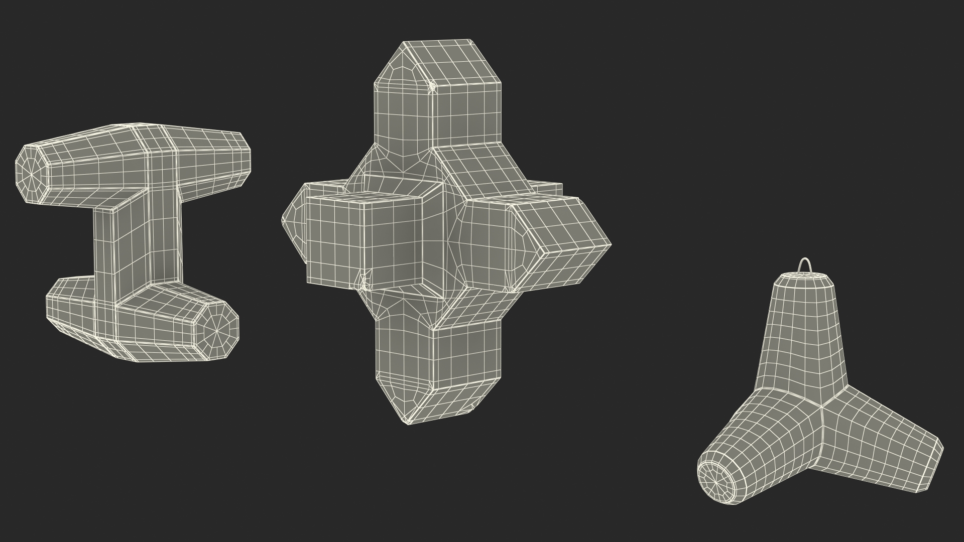 3D model Breakwater Coastal Protection Blocks Set