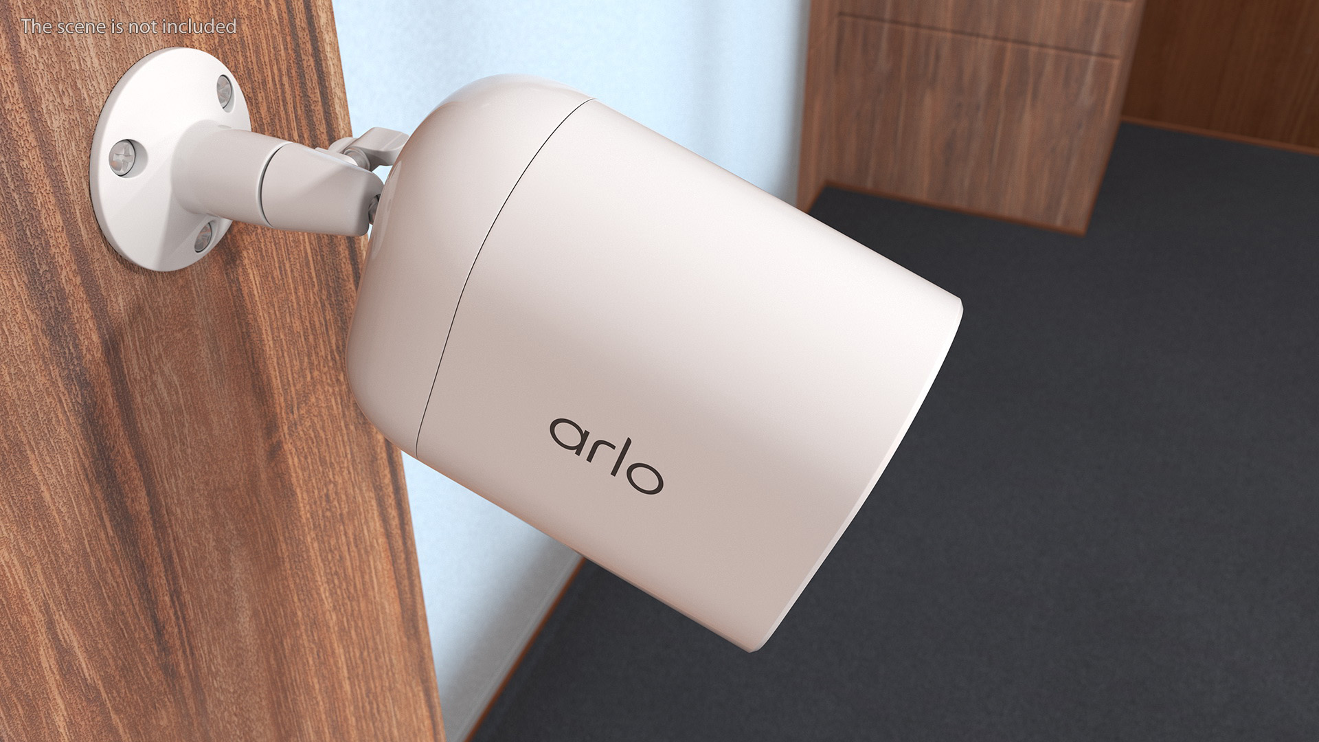 3D Arlo Essential Spotlight WiFi Security Camera White