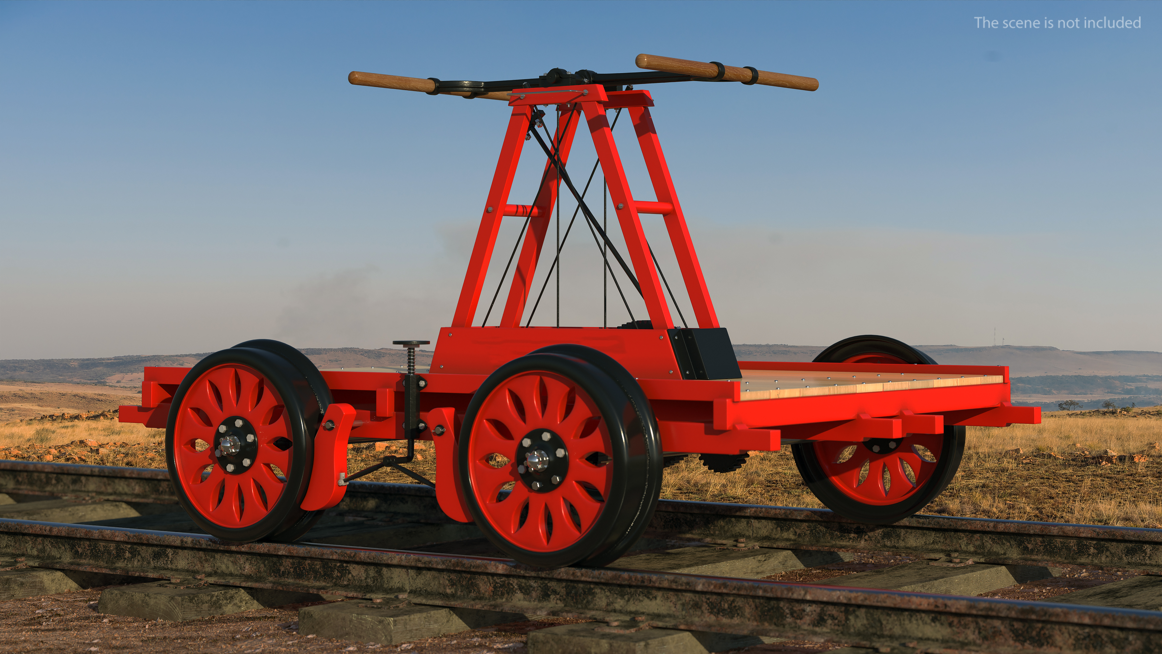Railway Handcar Rigged 3D