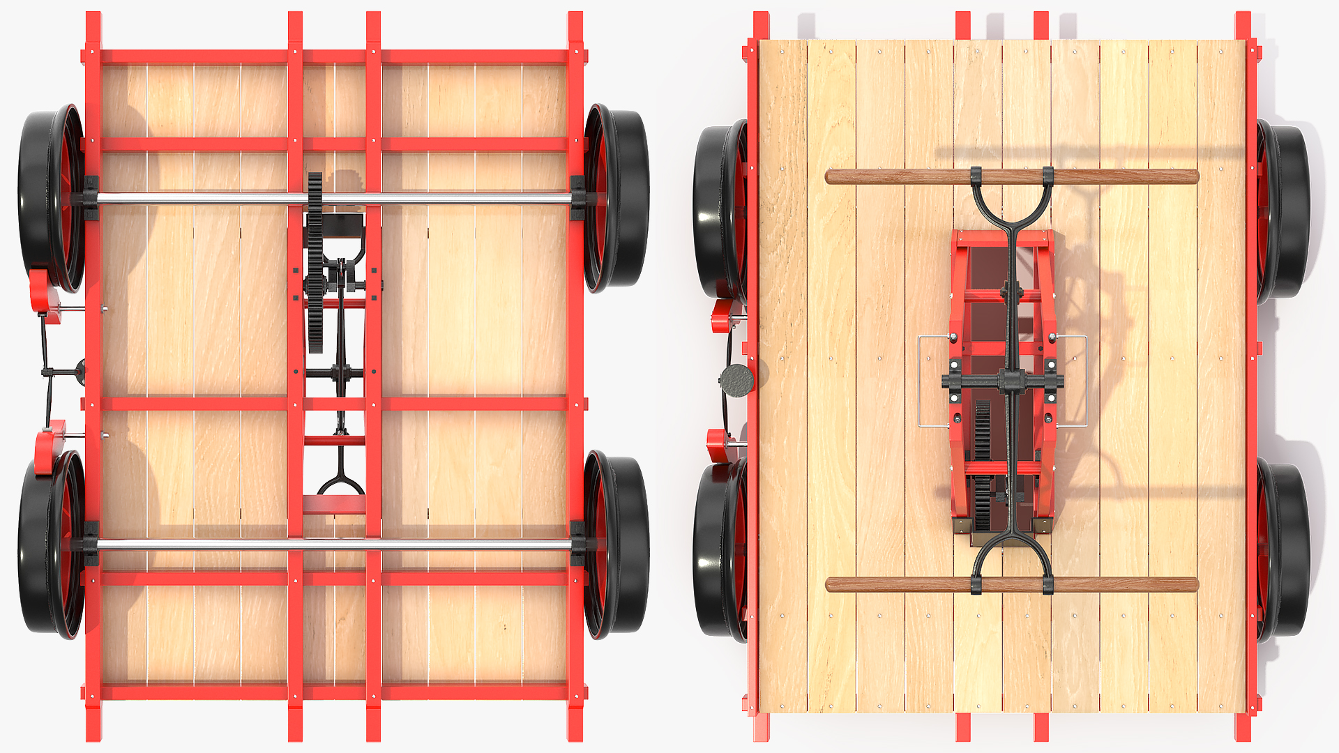 Railway Handcar Rigged 3D