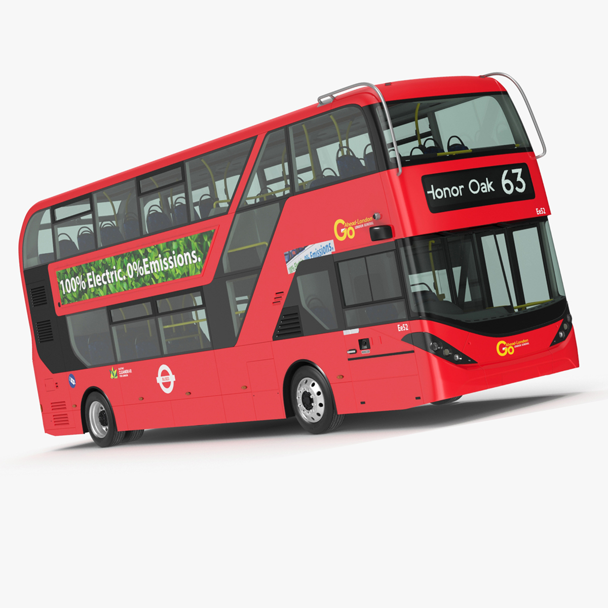 3D Alexander Dennis BYD 500 Electric Bus Rigged for Maya model