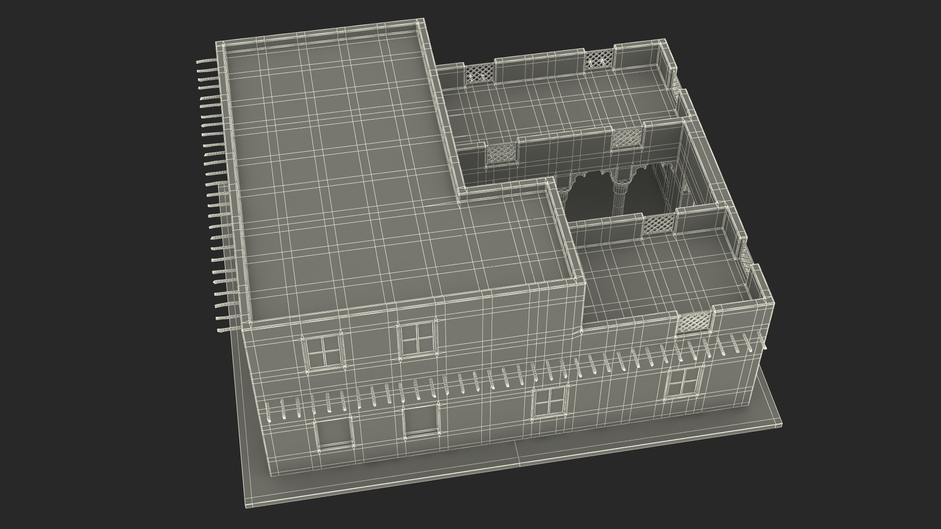 Cartoon Middle Eastern Adobe House 3D model