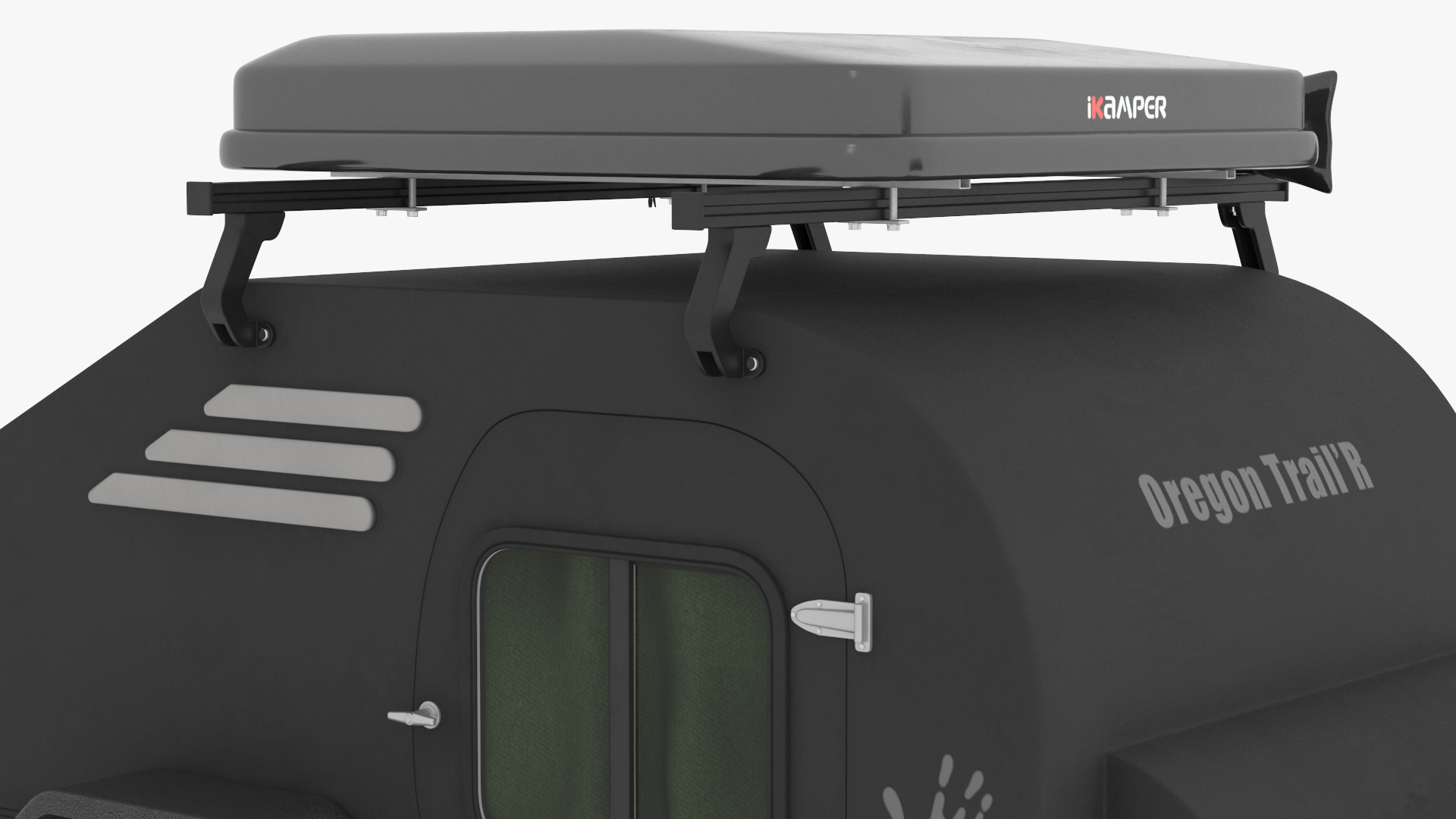 Black Trailer Teardrop Lights On 3D