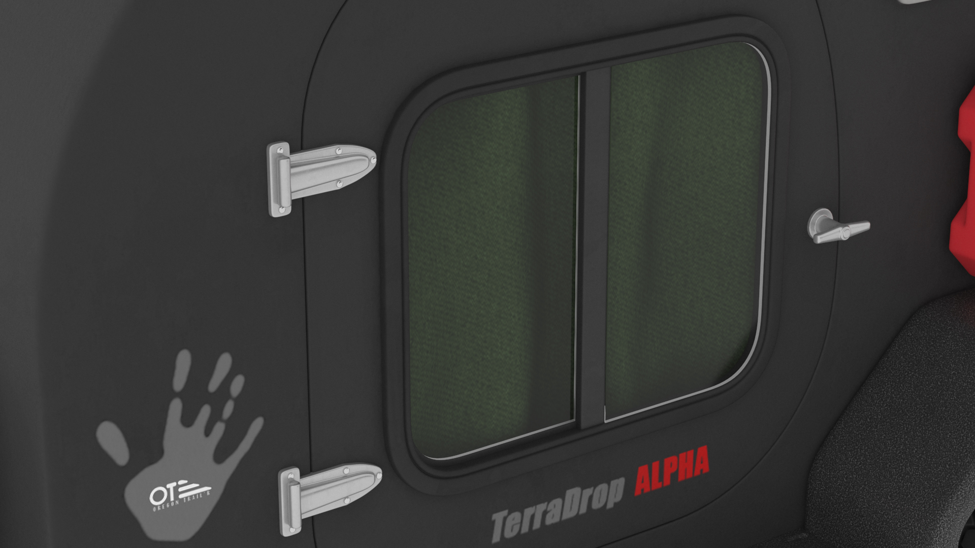 Black Trailer Teardrop Lights On 3D