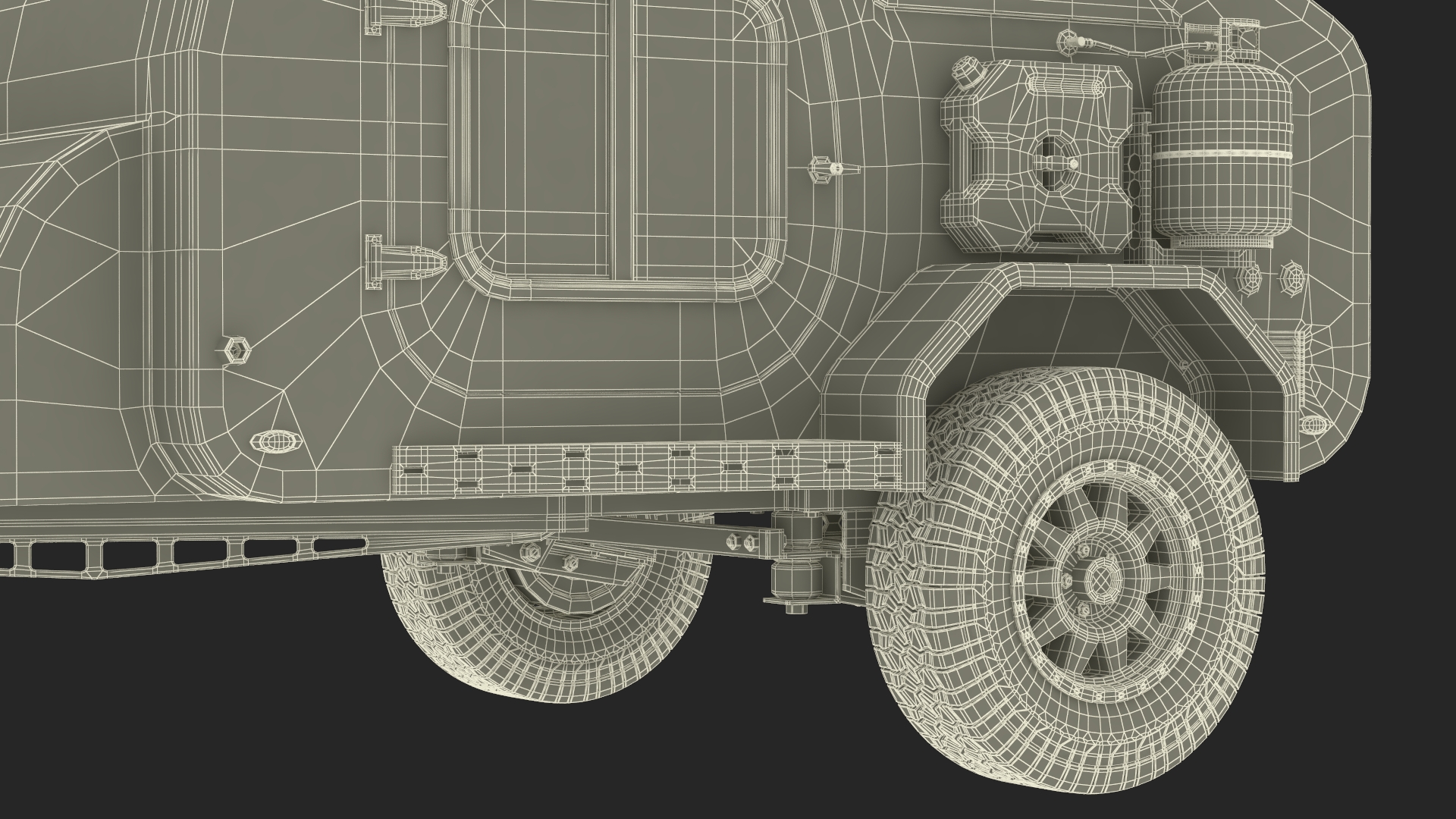 Black Trailer Teardrop Lights On 3D