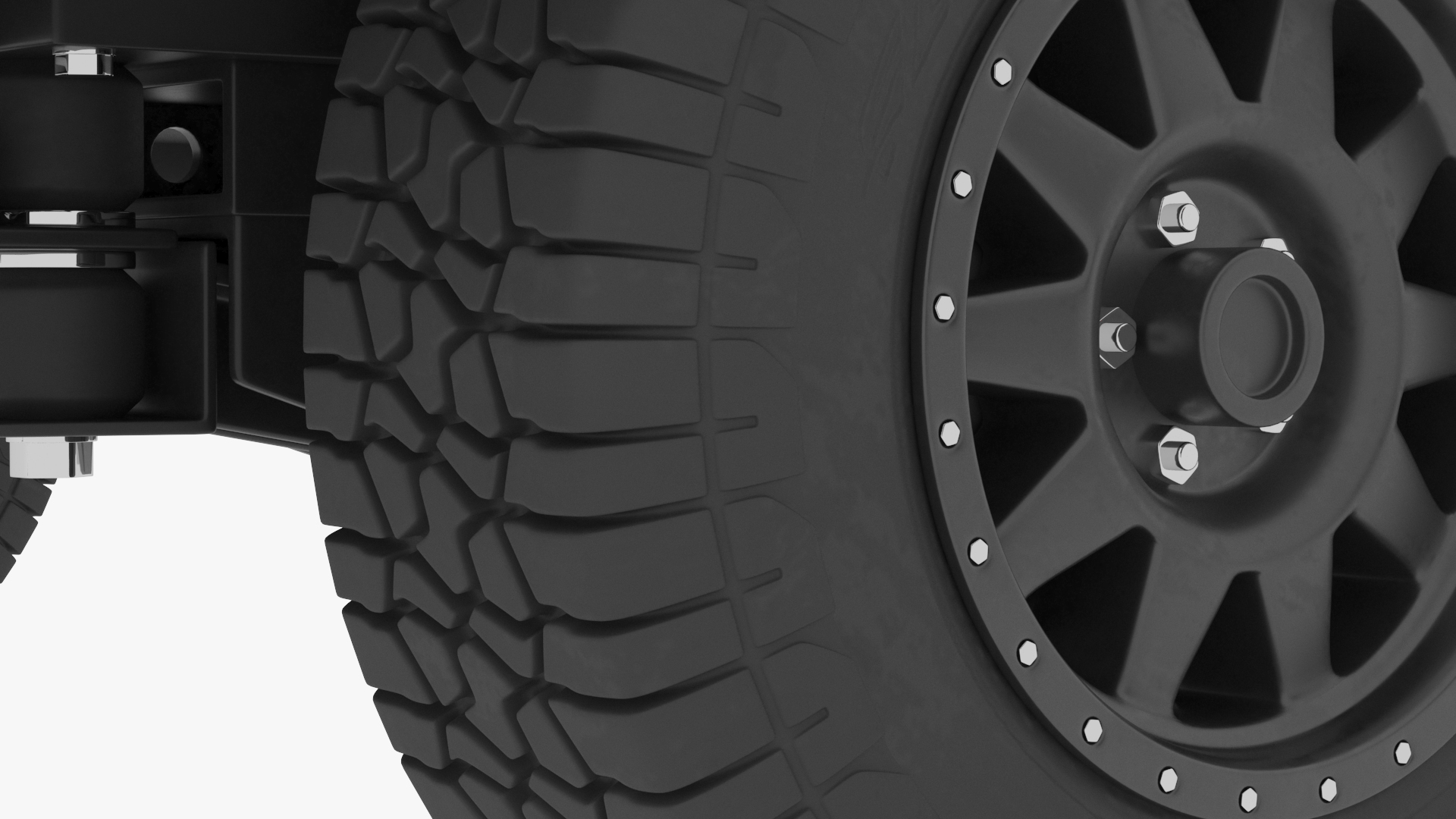 Black Trailer Teardrop Lights On 3D
