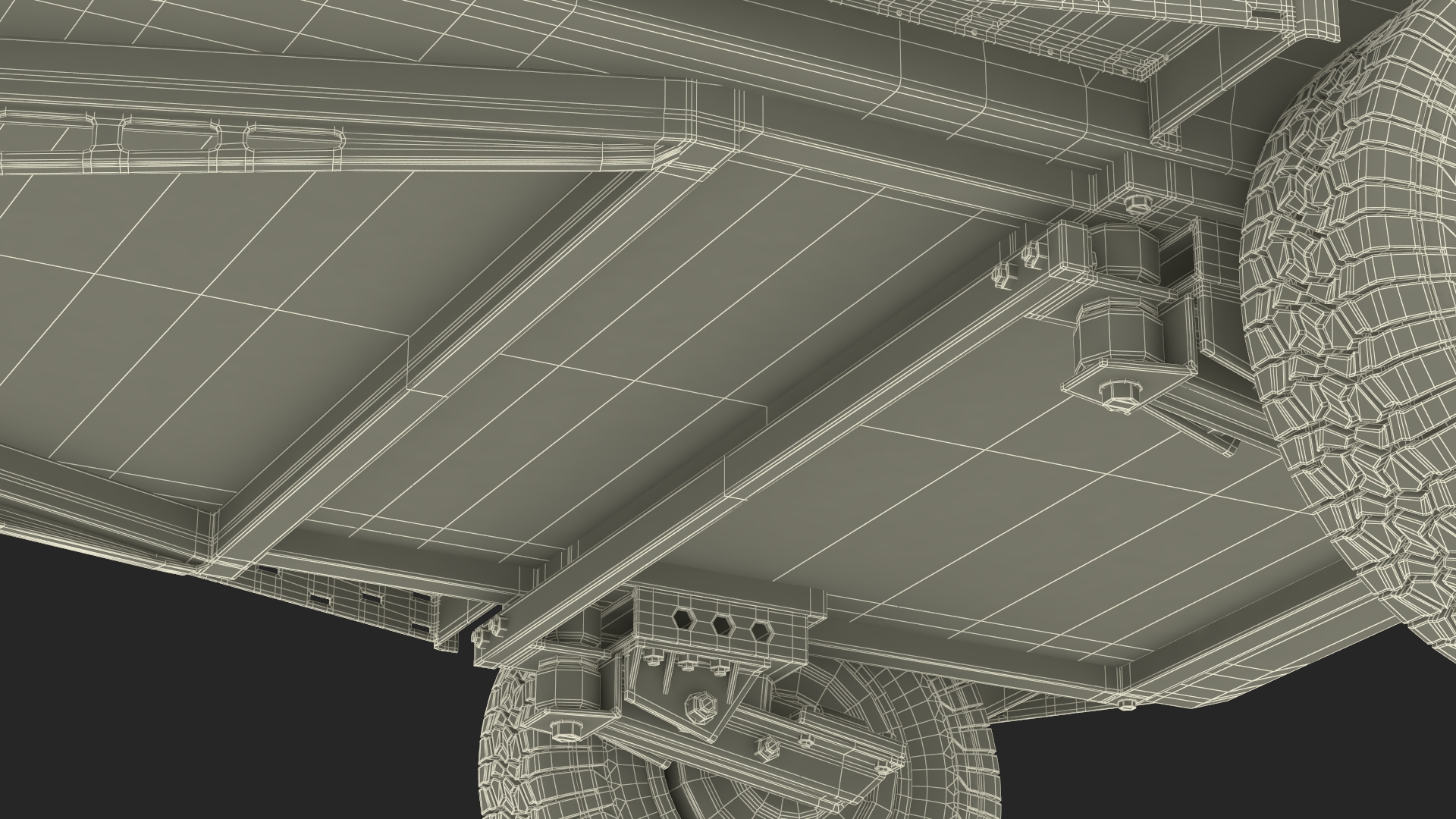 Black Trailer Teardrop Lights On 3D