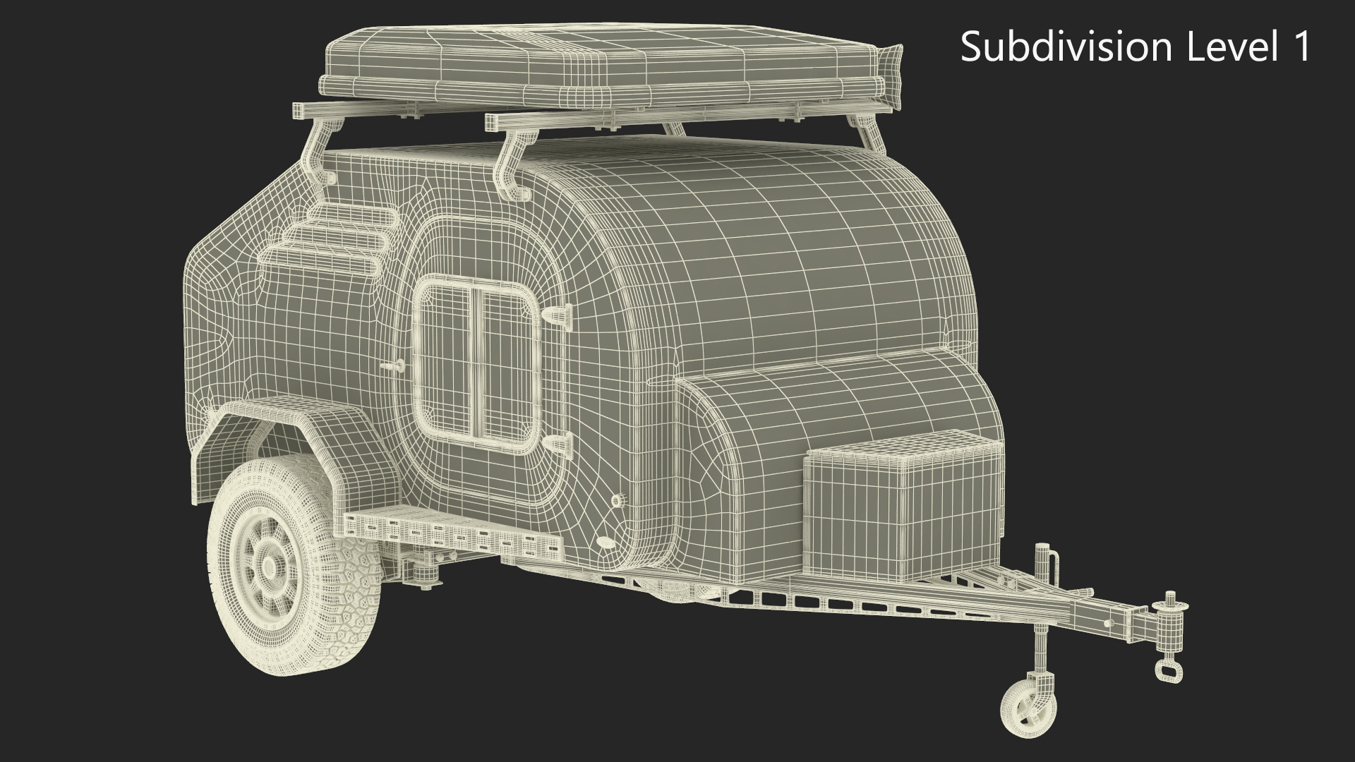 Black Trailer Teardrop Lights On 3D