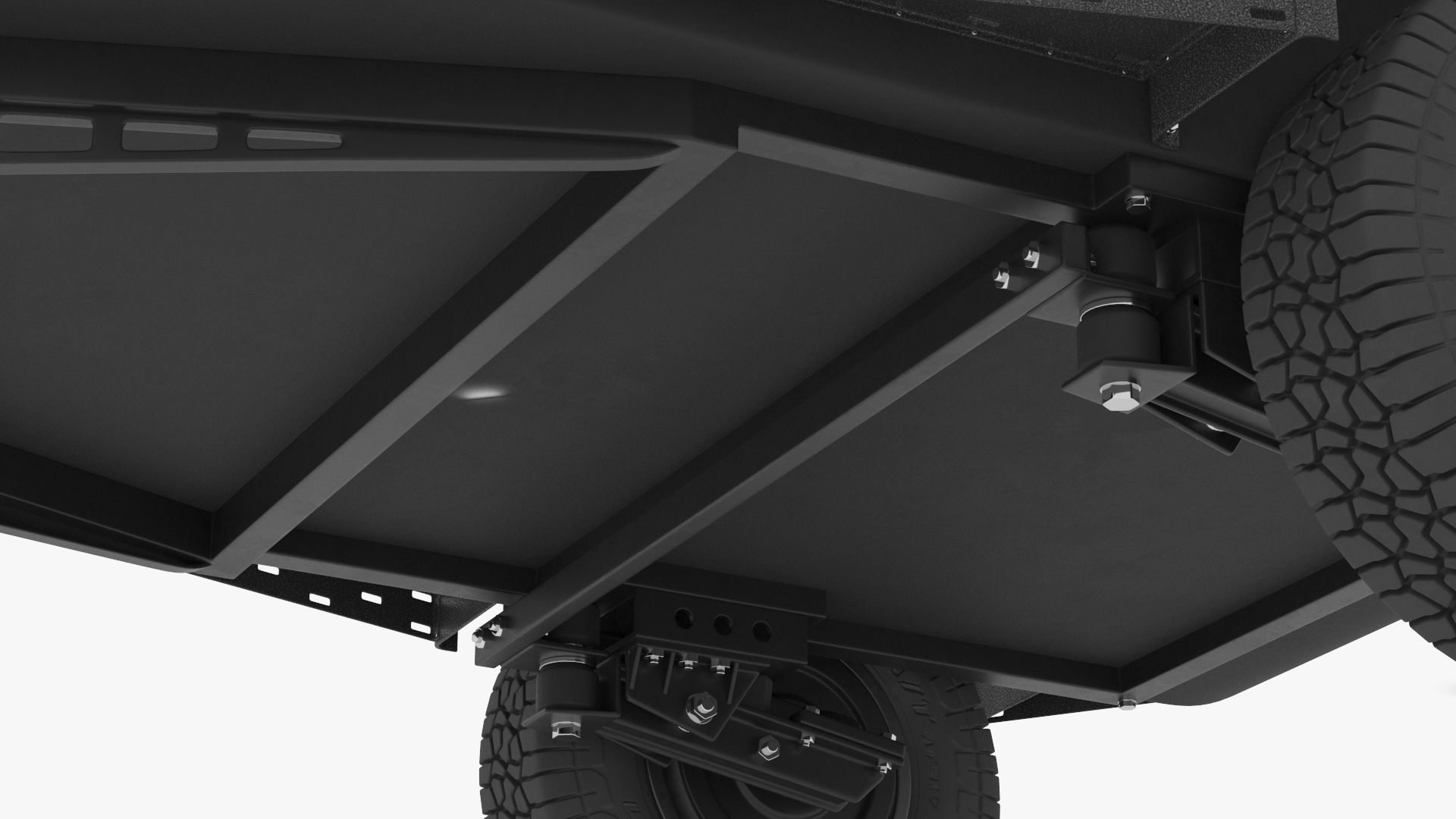 Black Trailer Teardrop Lights On 3D