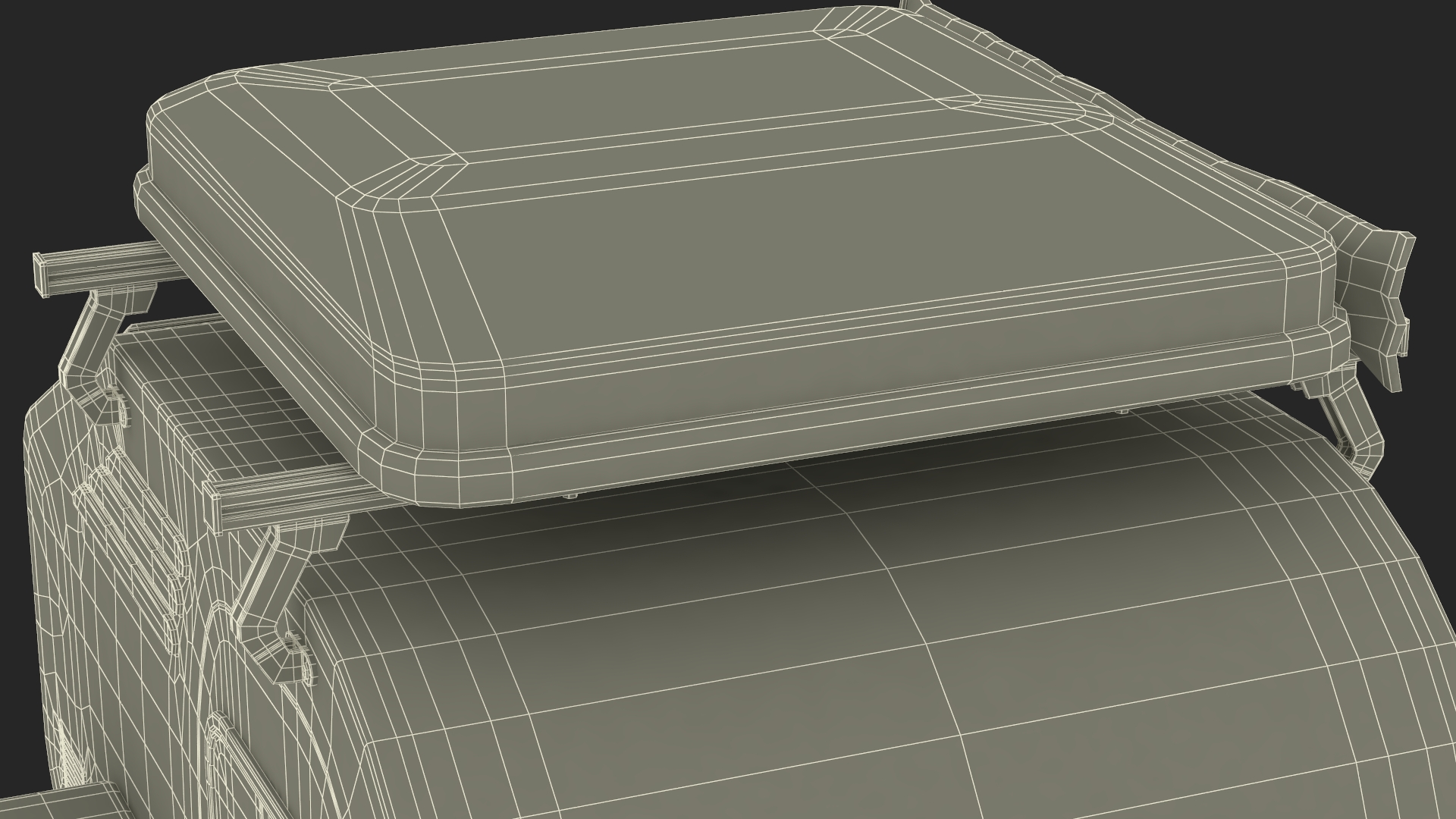 Black Trailer Teardrop Lights On 3D