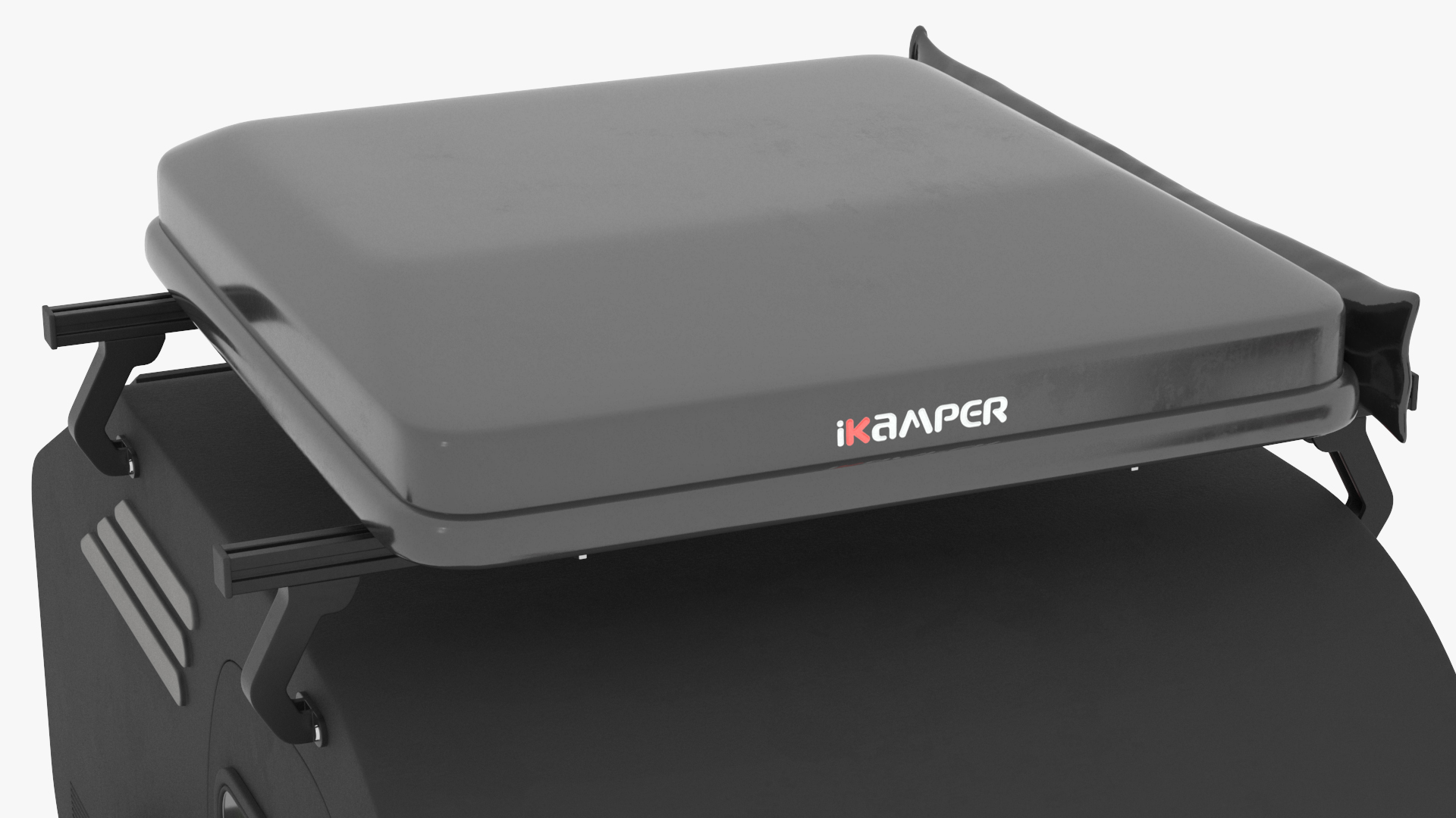 Black Trailer Teardrop Lights On 3D
