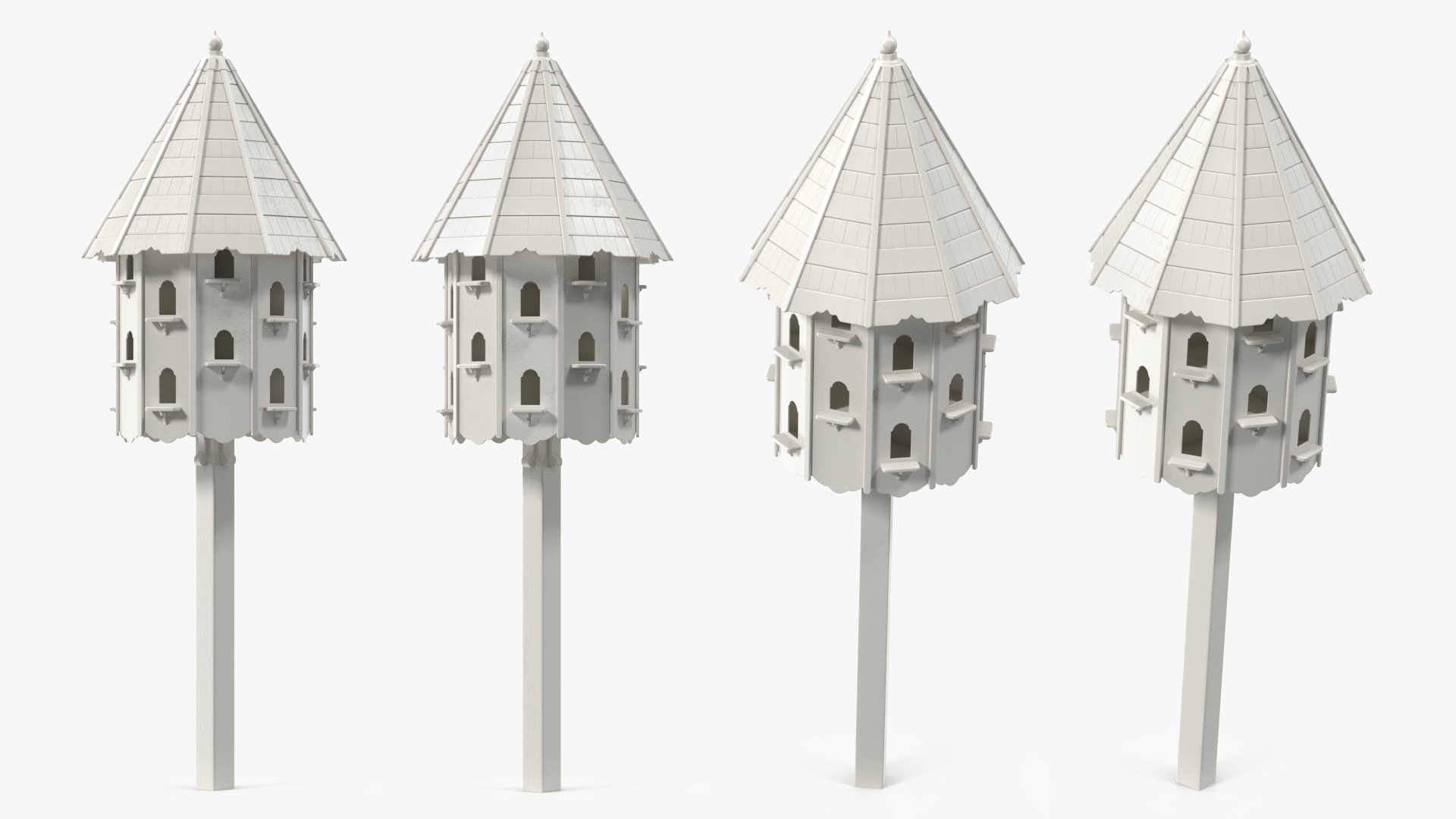 3D model Painted Twenty Nests Dovecote White