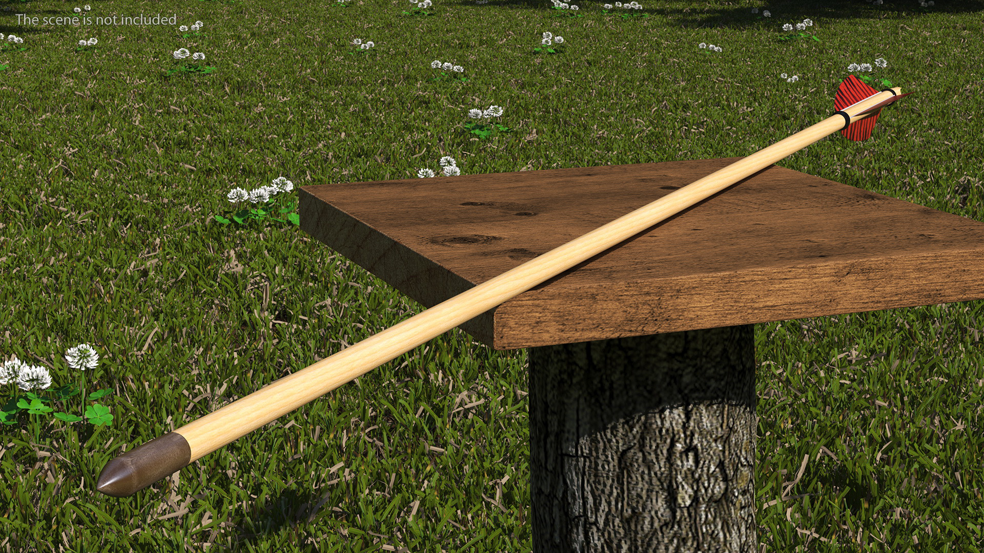 3D Wooden Bow Arrows Set