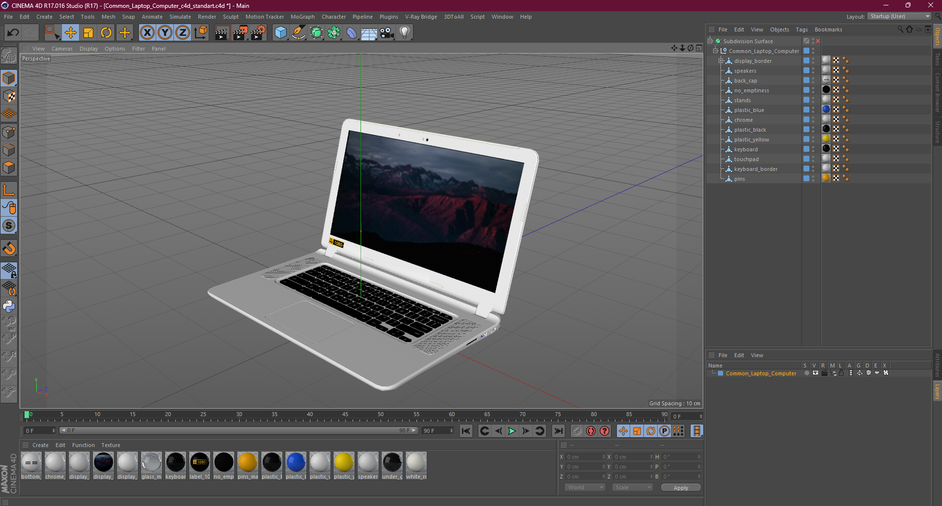 Common Laptop Computer 3D