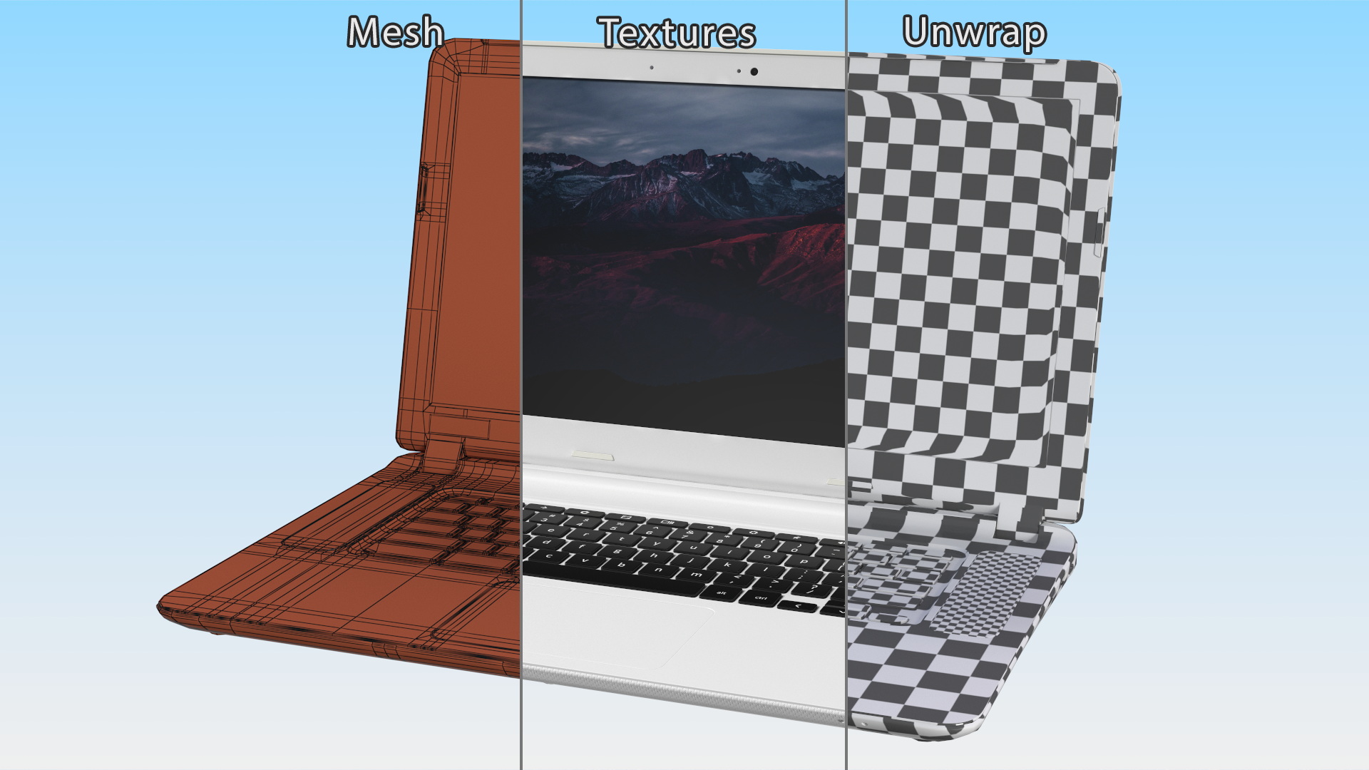 Common Laptop Computer 3D