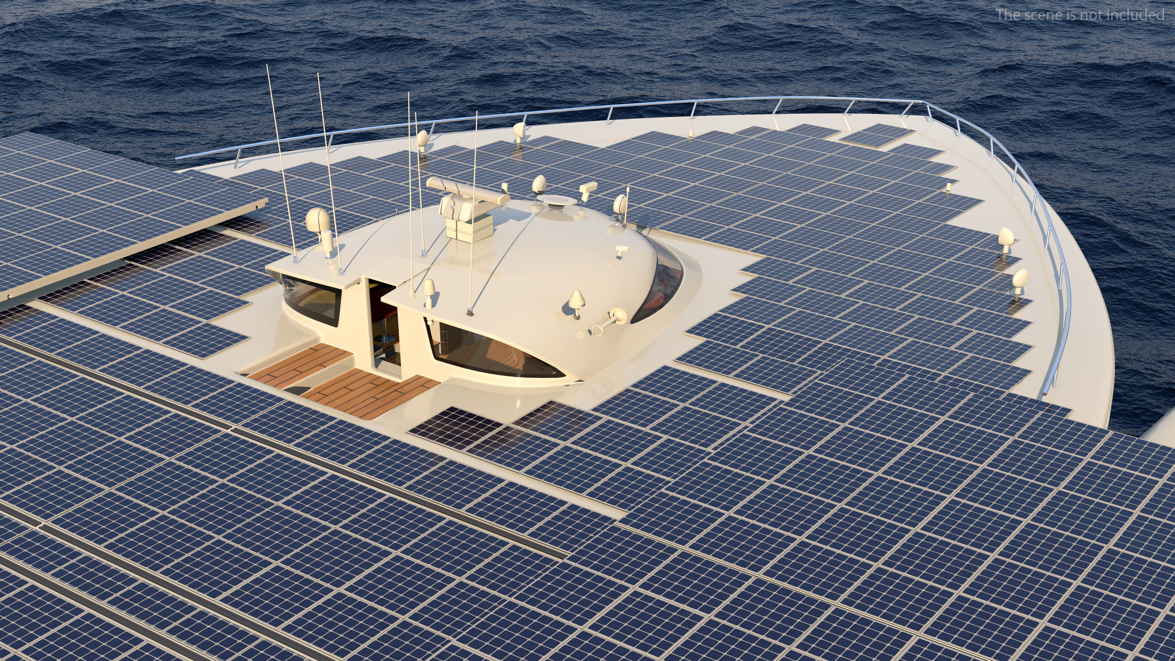 Large Solar Powered Boat 3D model