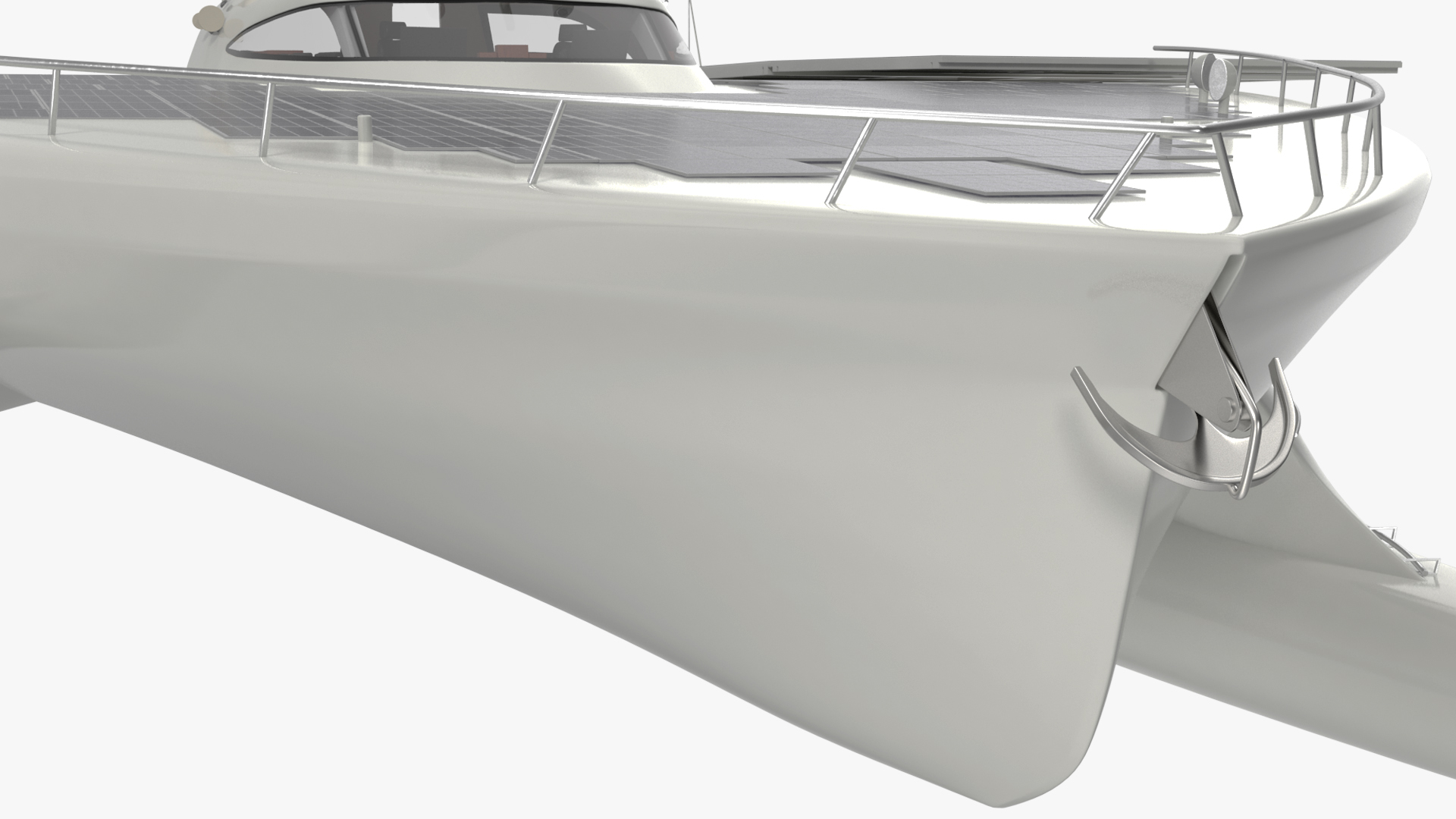 Large Solar Powered Boat 3D model
