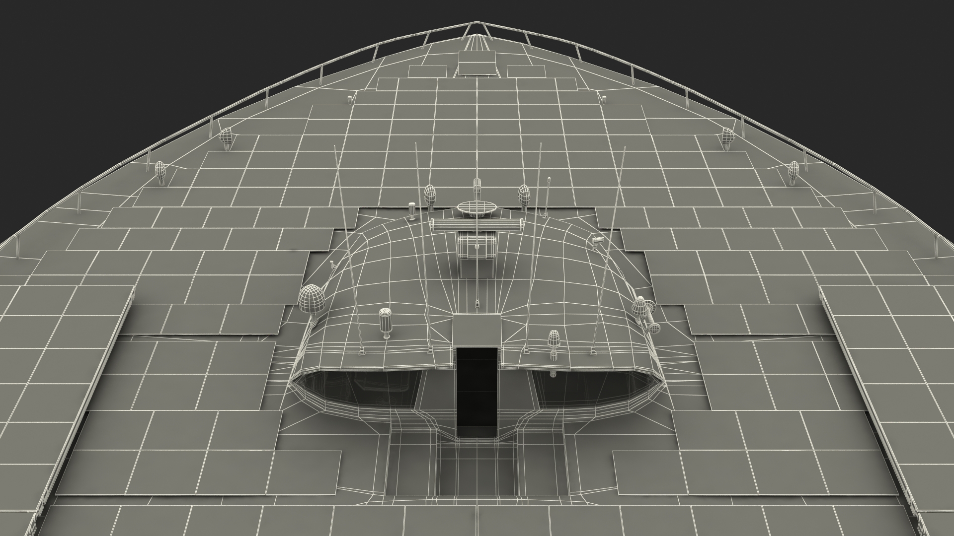 Large Solar Powered Boat 3D model