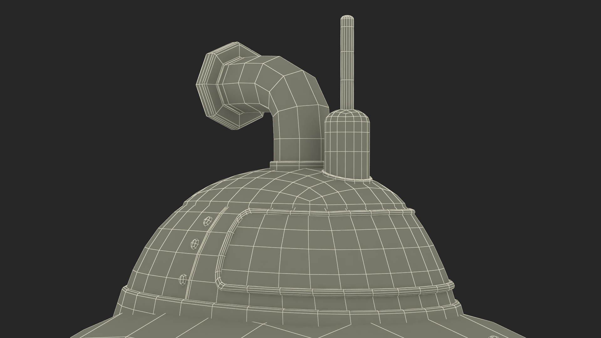 3D Cartoon Red Submarine