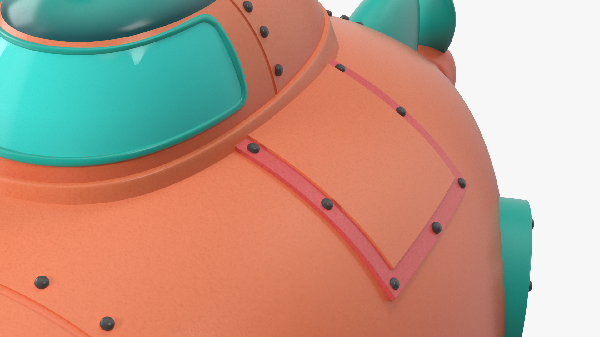 3D Cartoon Red Submarine