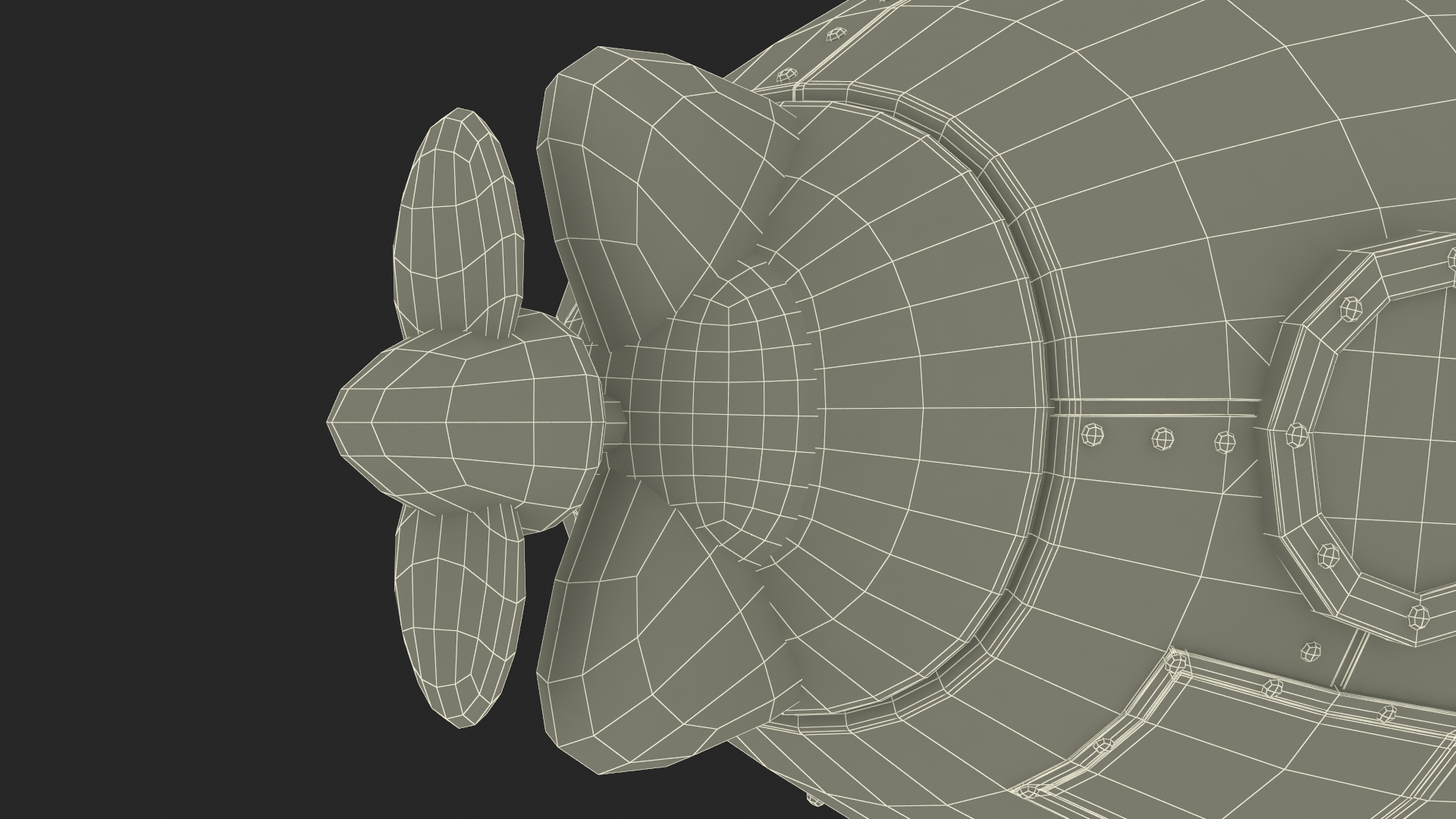 3D Cartoon Red Submarine