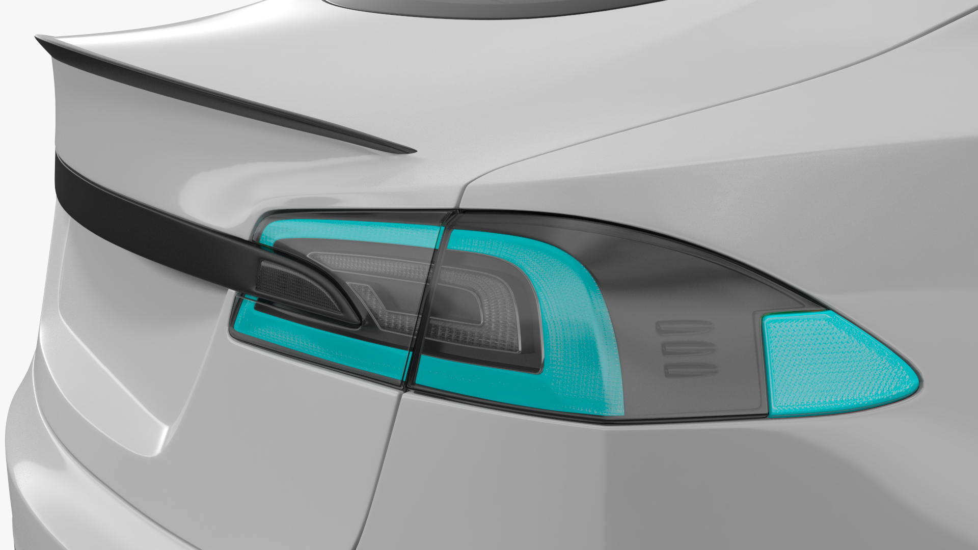 3D Electric Liftback Sedan model