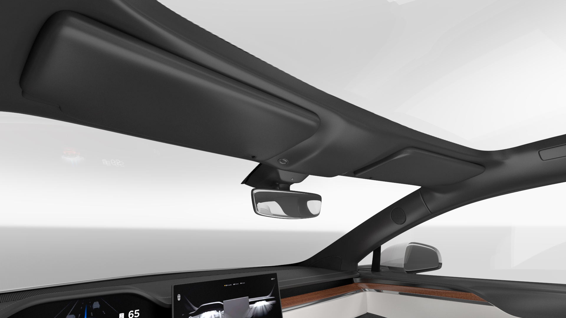 3D Electric Liftback Sedan model