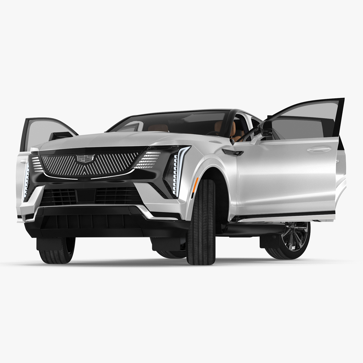 Cadillac Escalade IQ 2025 Summit White Rigged for Cinema 4D 3D model