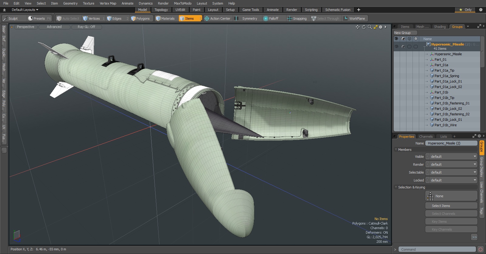3D Hypersonic Missile model