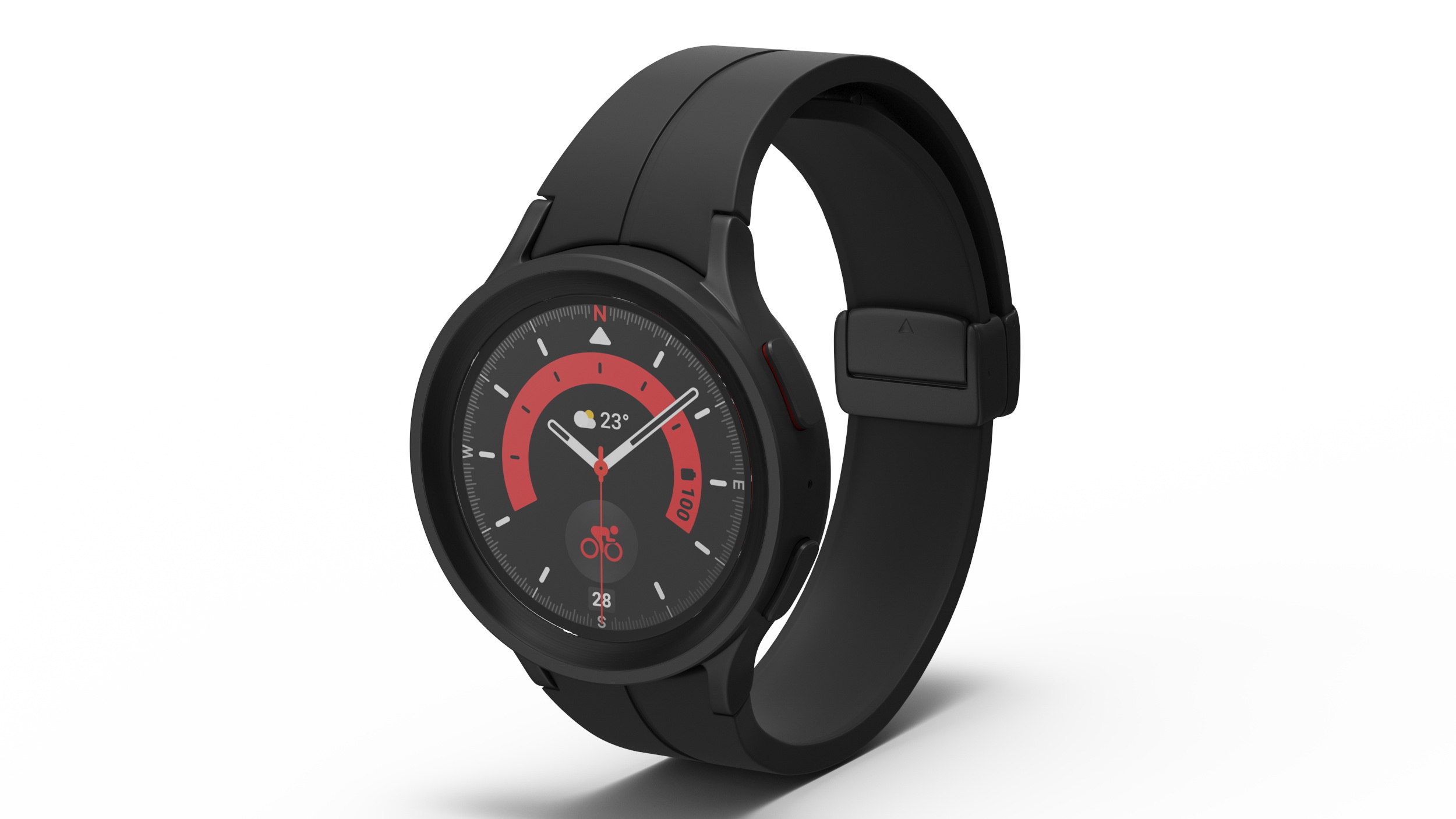 Black Samsung Galaxy Watch 5 Pro 45mm 3D
