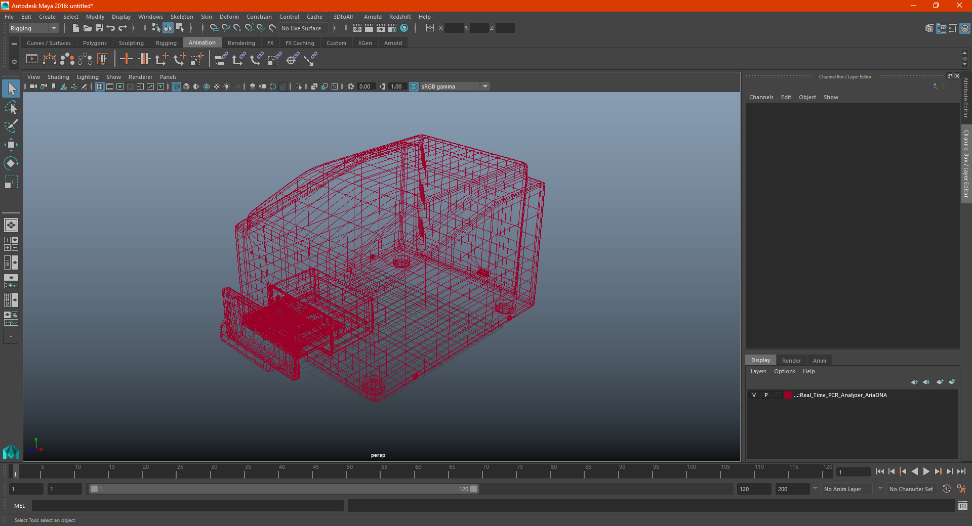 3D model Real Time PCR Analyzer AriaDNA