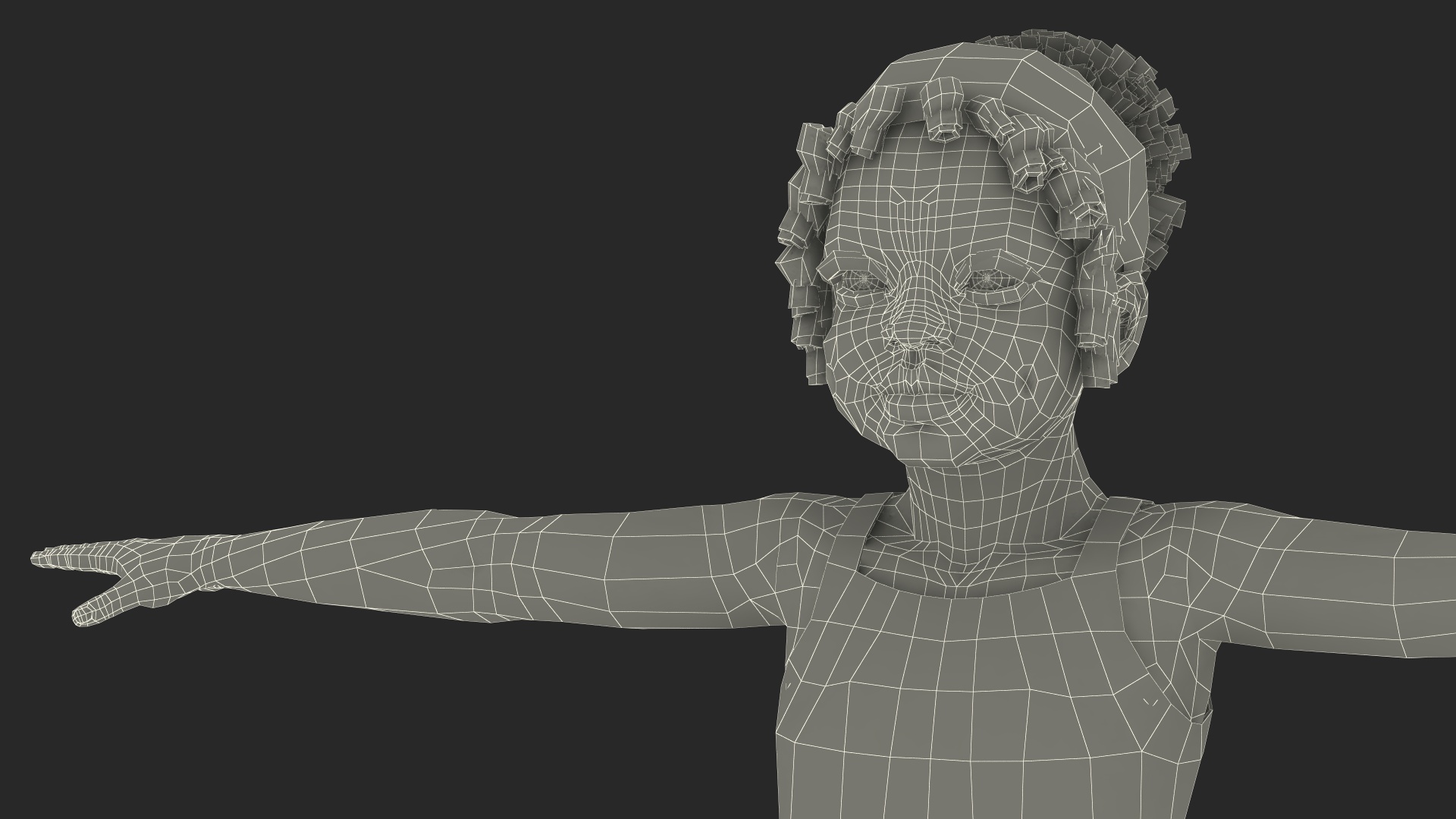 3D Black Girl Child Sporty Style with Hoop Rigged