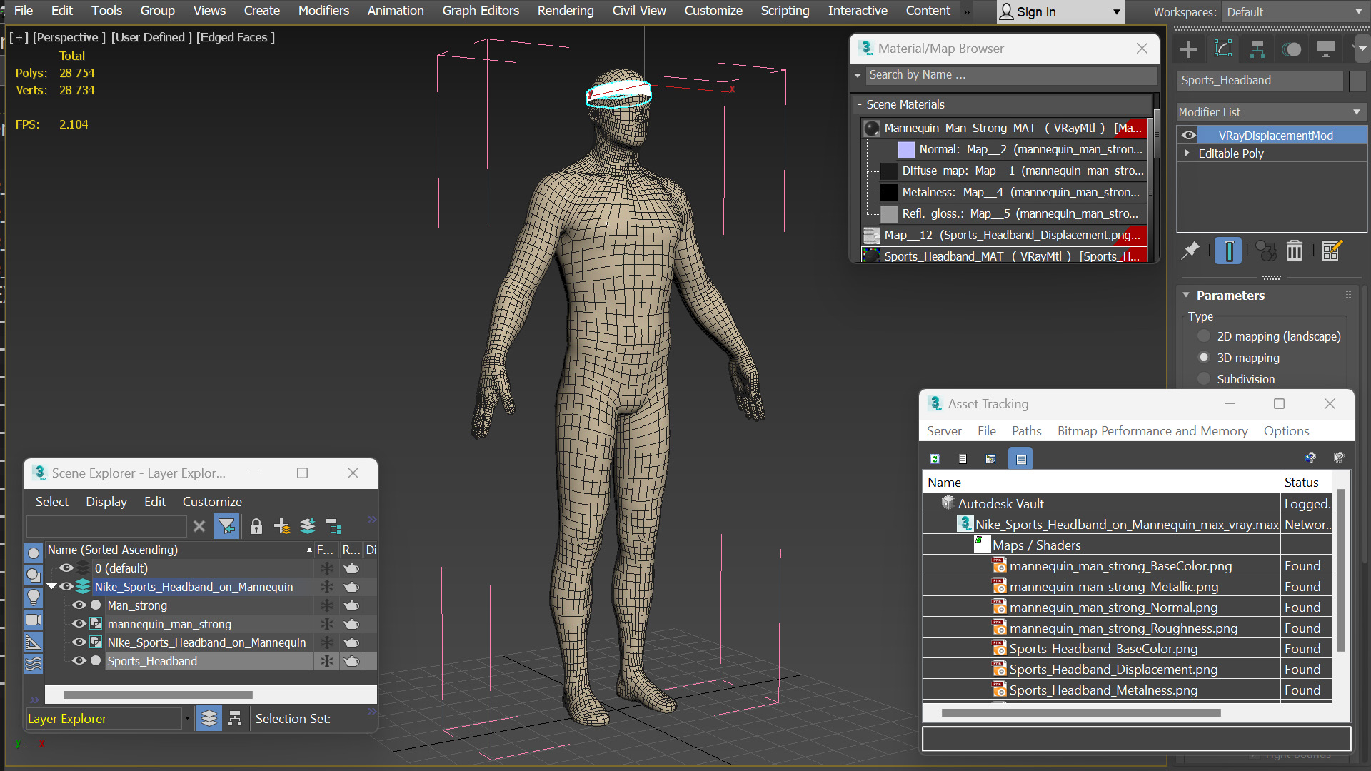 Nike Sports Headband on Mannequin - view 9
