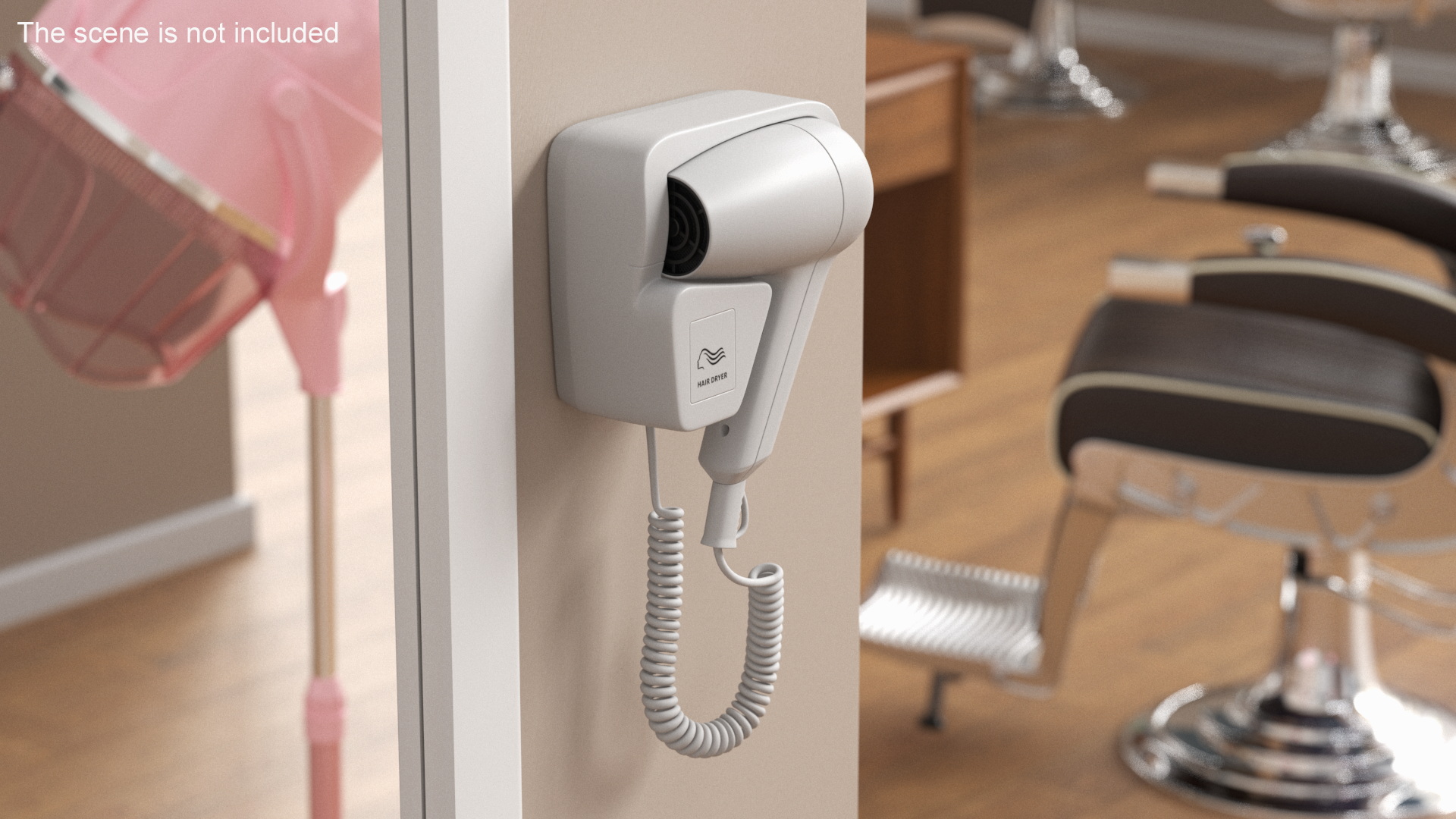 3D Wall Mounted Hair Dryer model