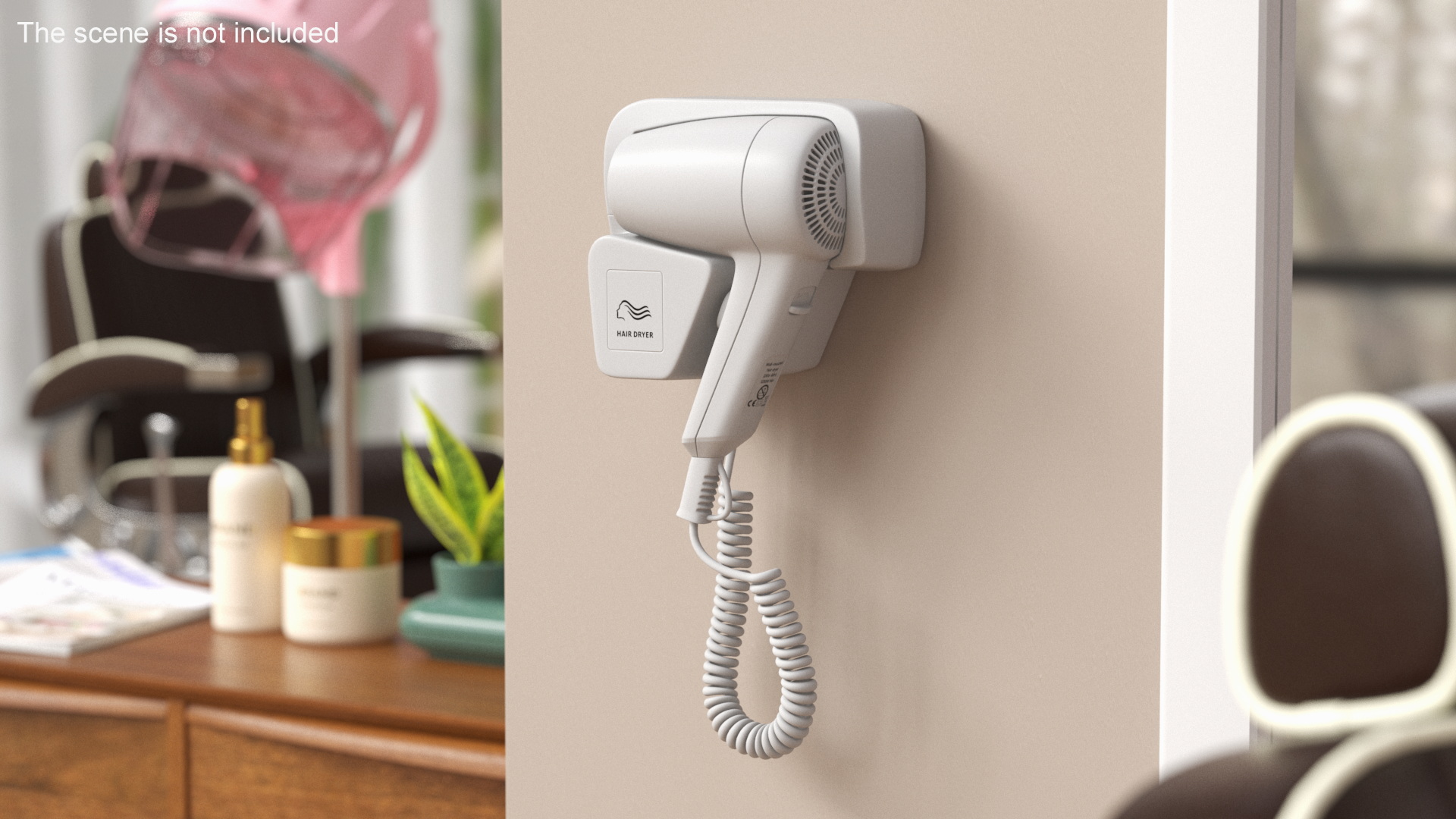 3D Wall Mounted Hair Dryer model