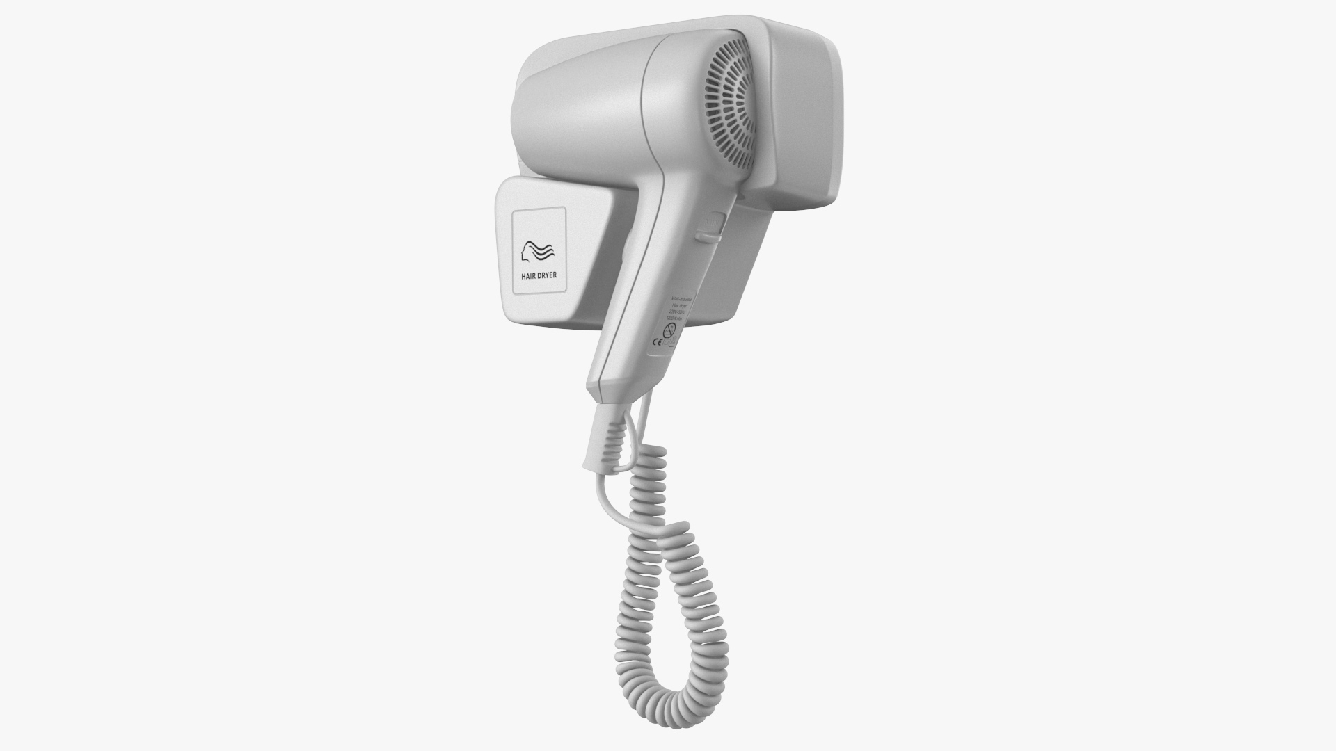 3D Wall Mounted Hair Dryer model