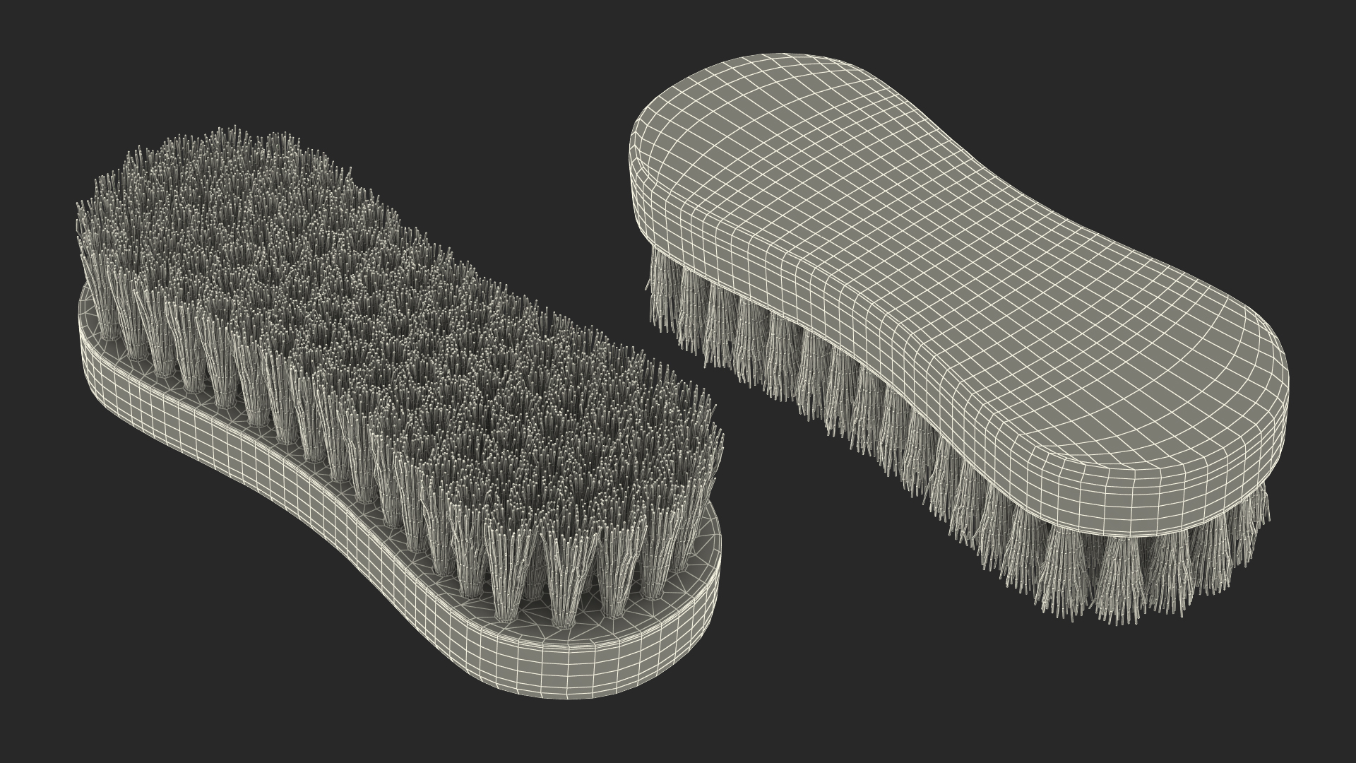 Konex Nylon Fiber Cleaning Brush Dark Wood 3D