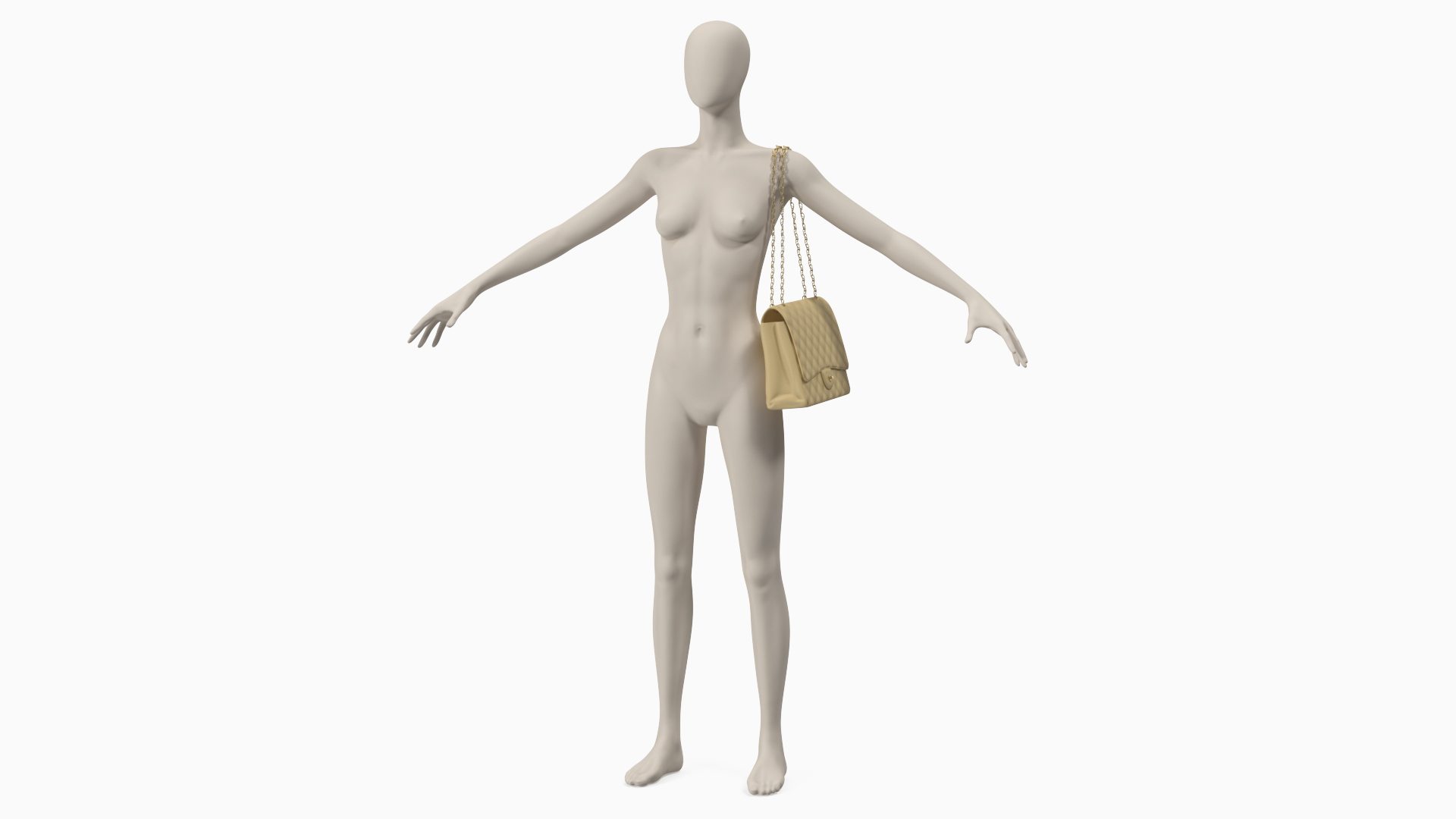Leather Classic Womens Handbag on Manequin 3D