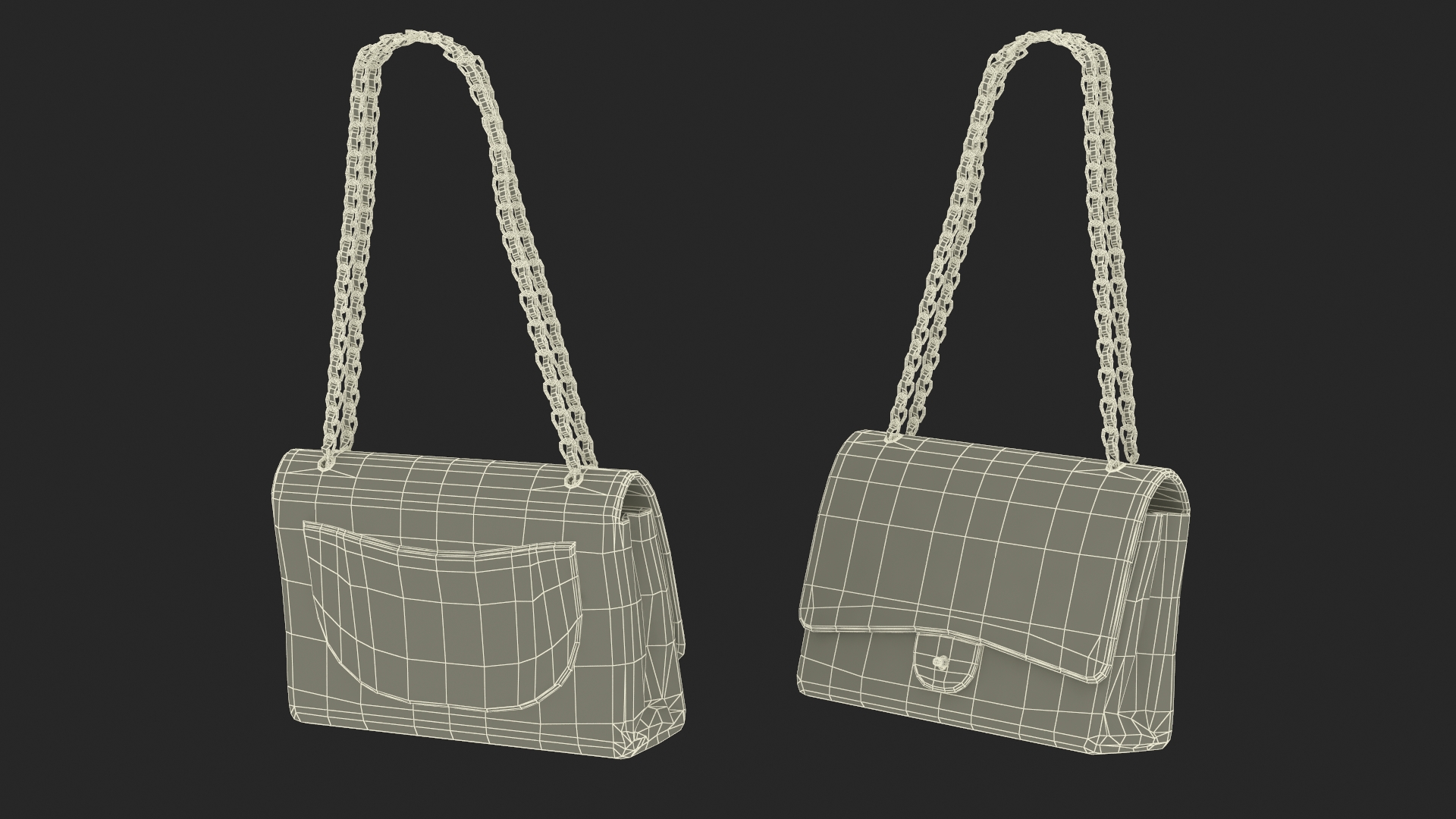 Leather Classic Womens Handbag on Manequin 3D