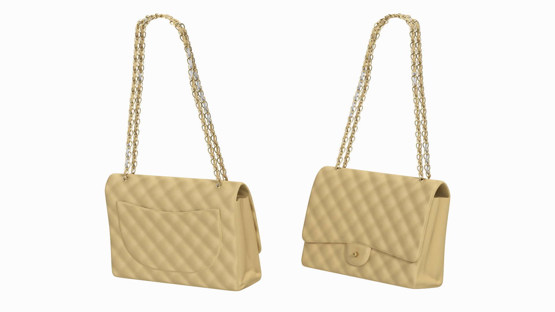 Leather Classic Womens Handbag on Manequin 3D