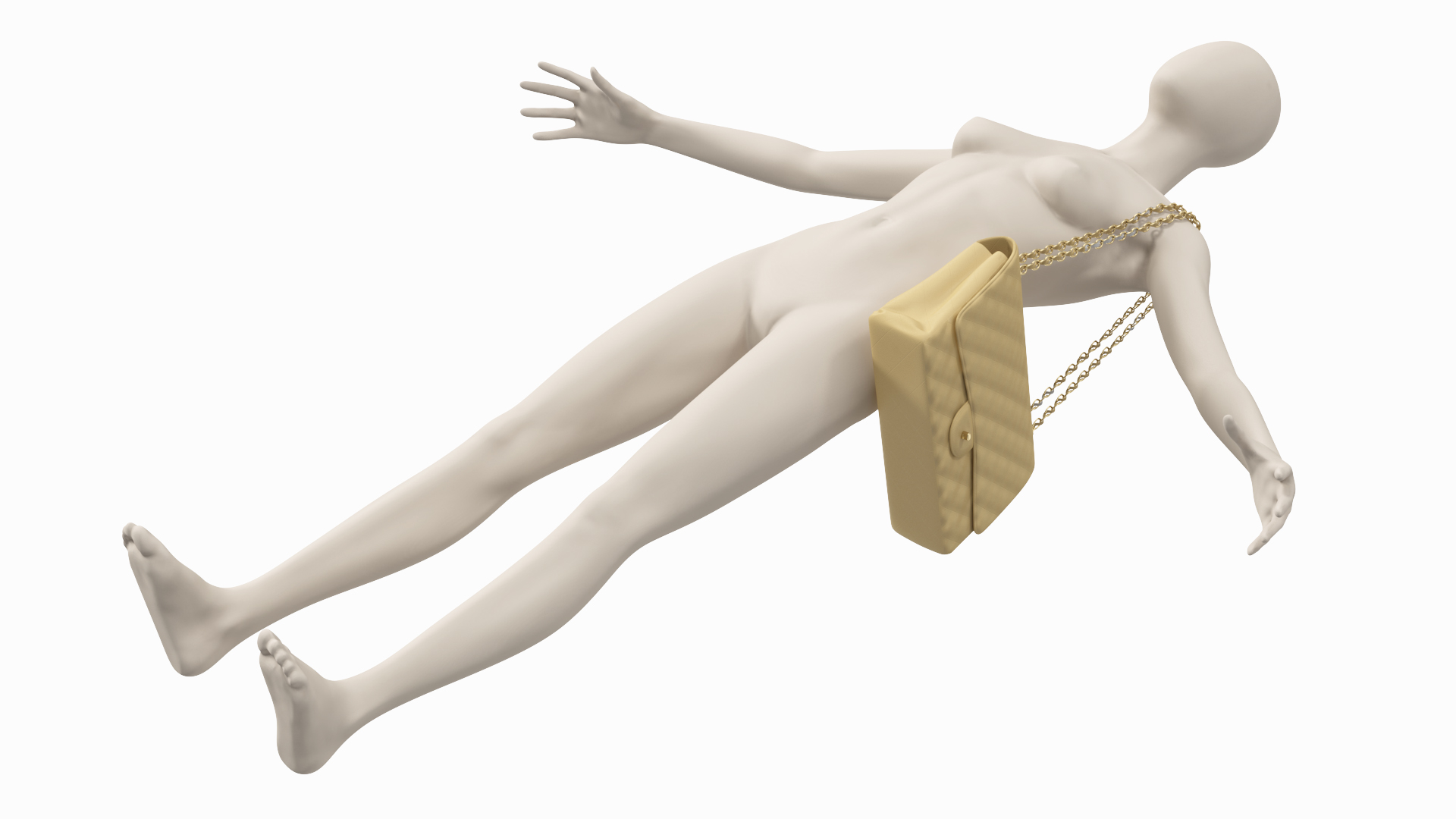 Leather Classic Womens Handbag on Manequin 3D
