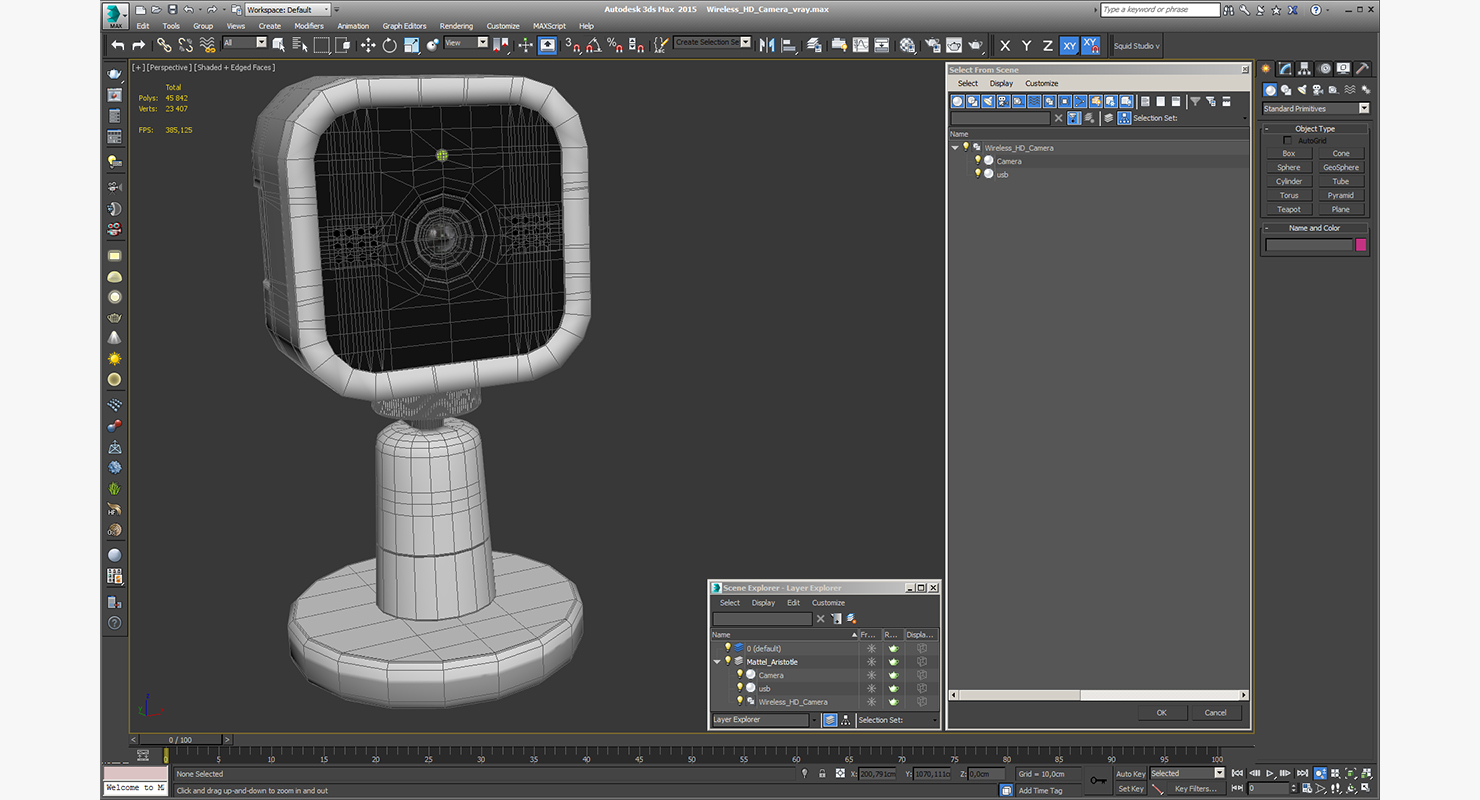 3D Wireless HD Camera model