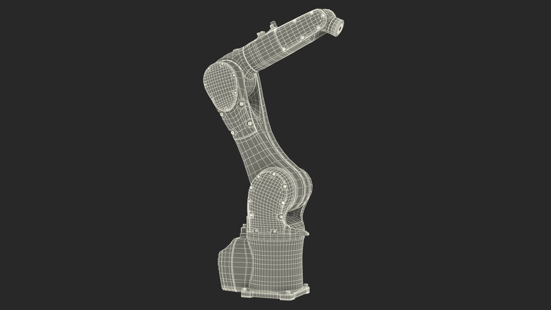 Industrial Robot Arm Rigged 3D