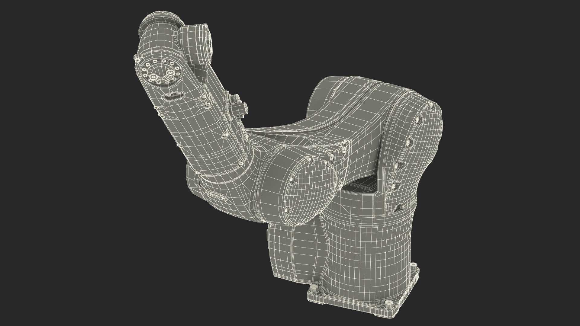 Industrial Robot Arm Rigged 3D