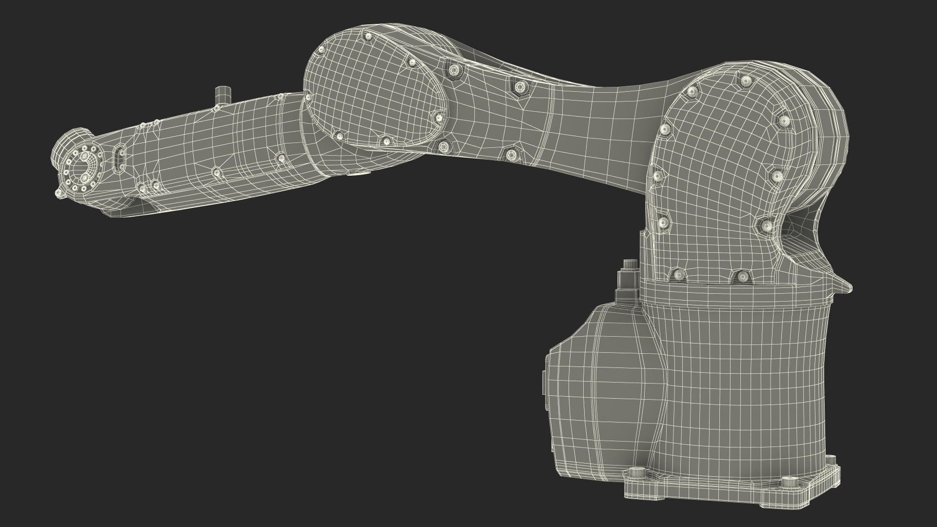 Industrial Robot Arm Rigged 3D