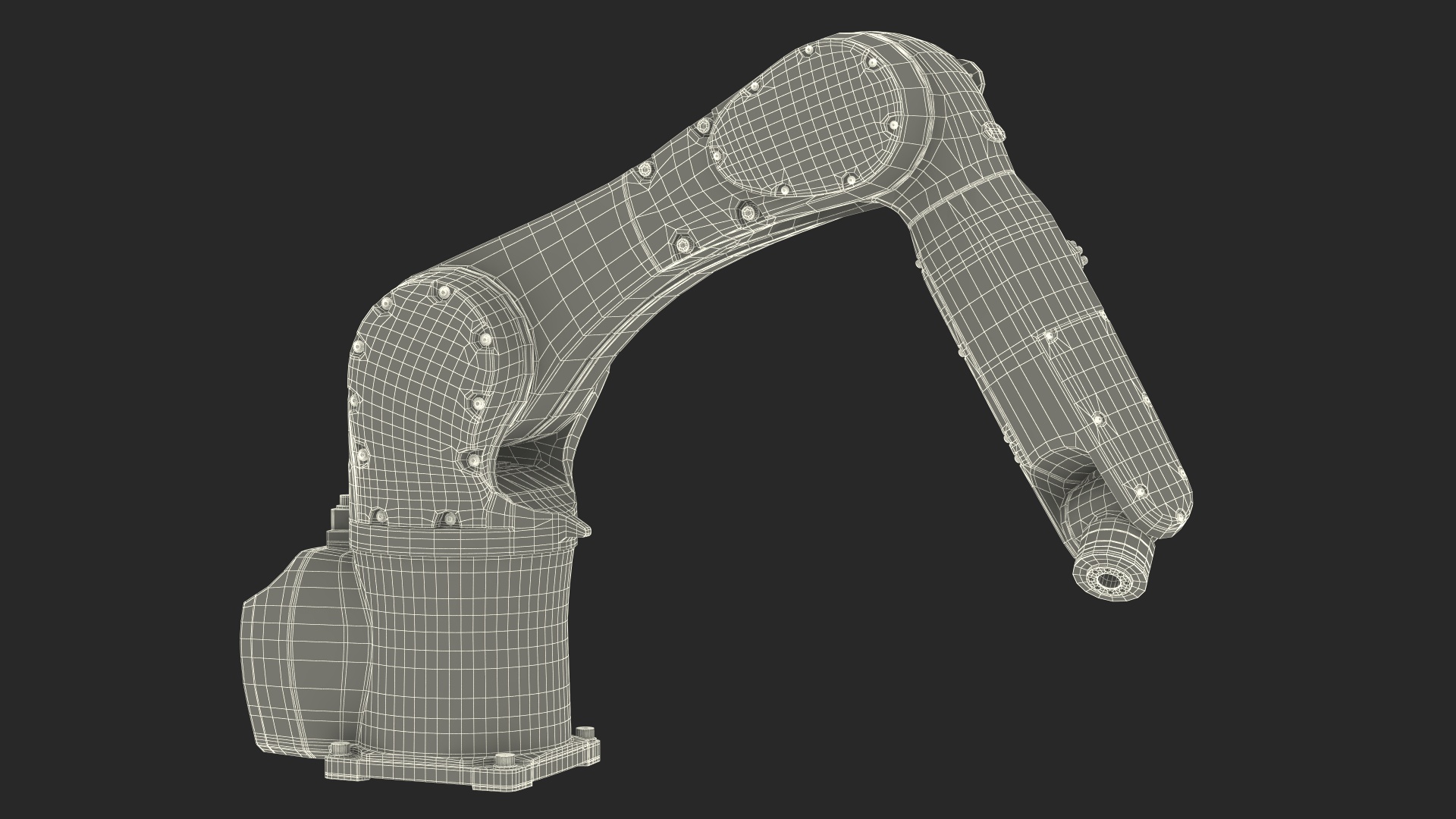 Industrial Robot Arm Rigged 3D