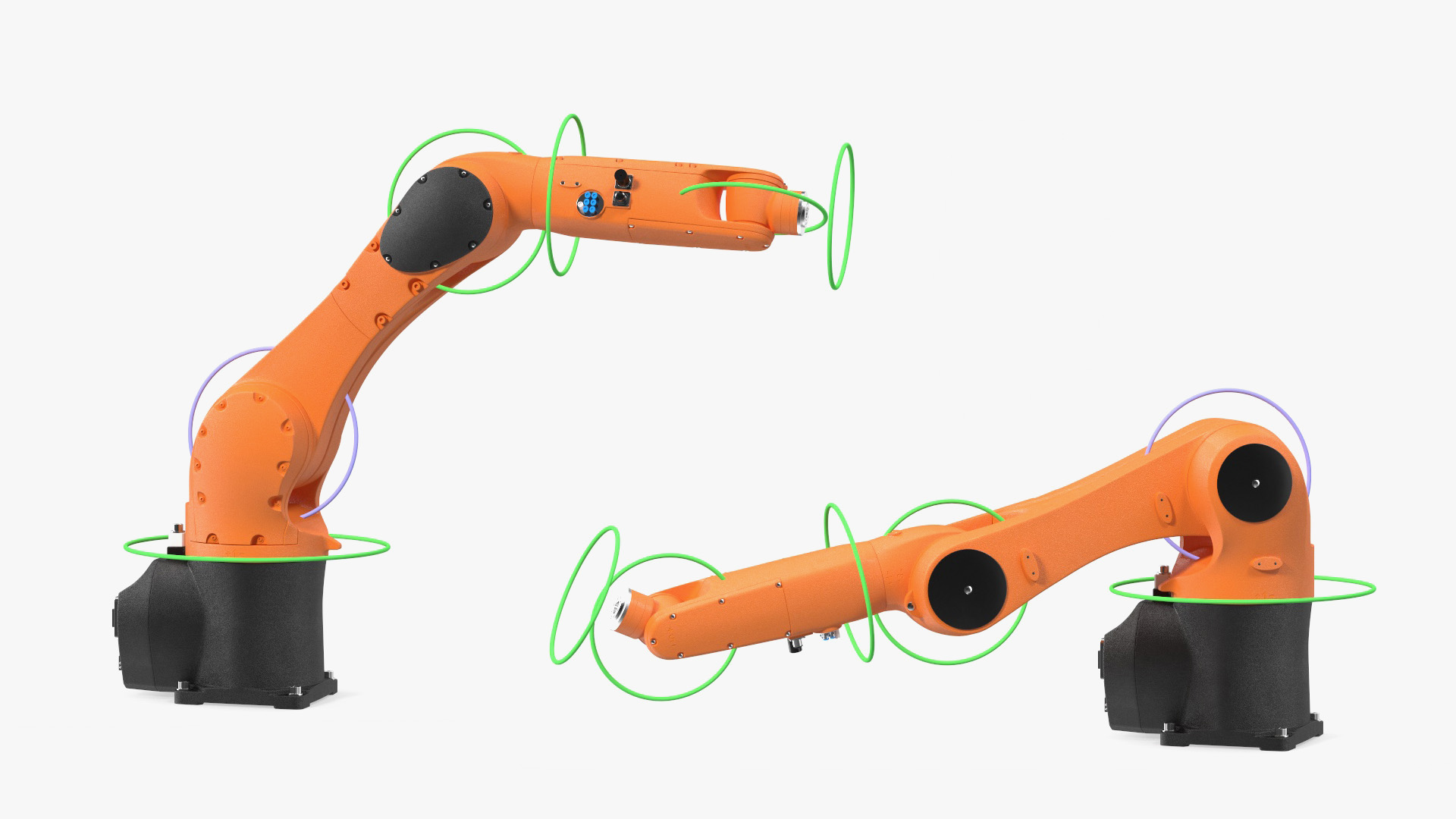 Industrial Robot Arm Rigged 3D