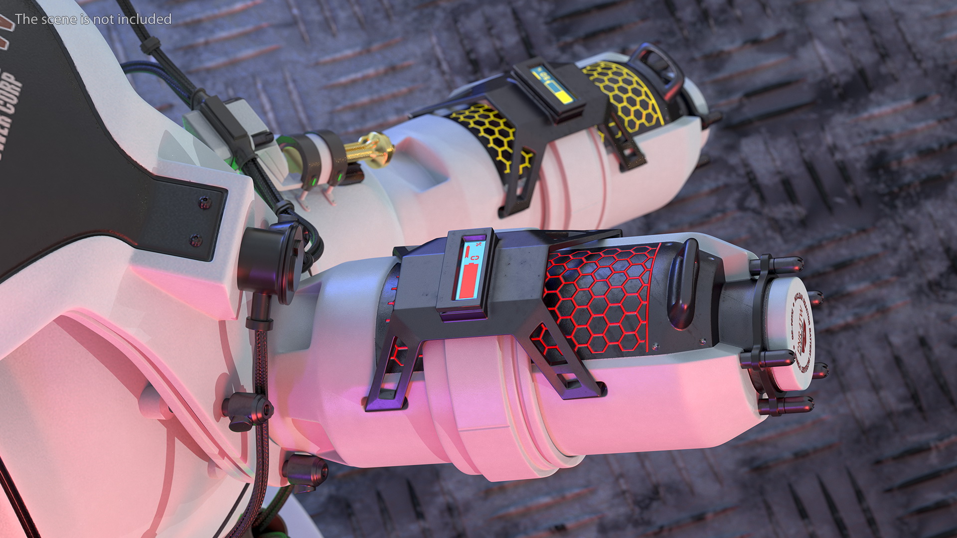 Sci Fi Fuel Energy Cell Set 3D