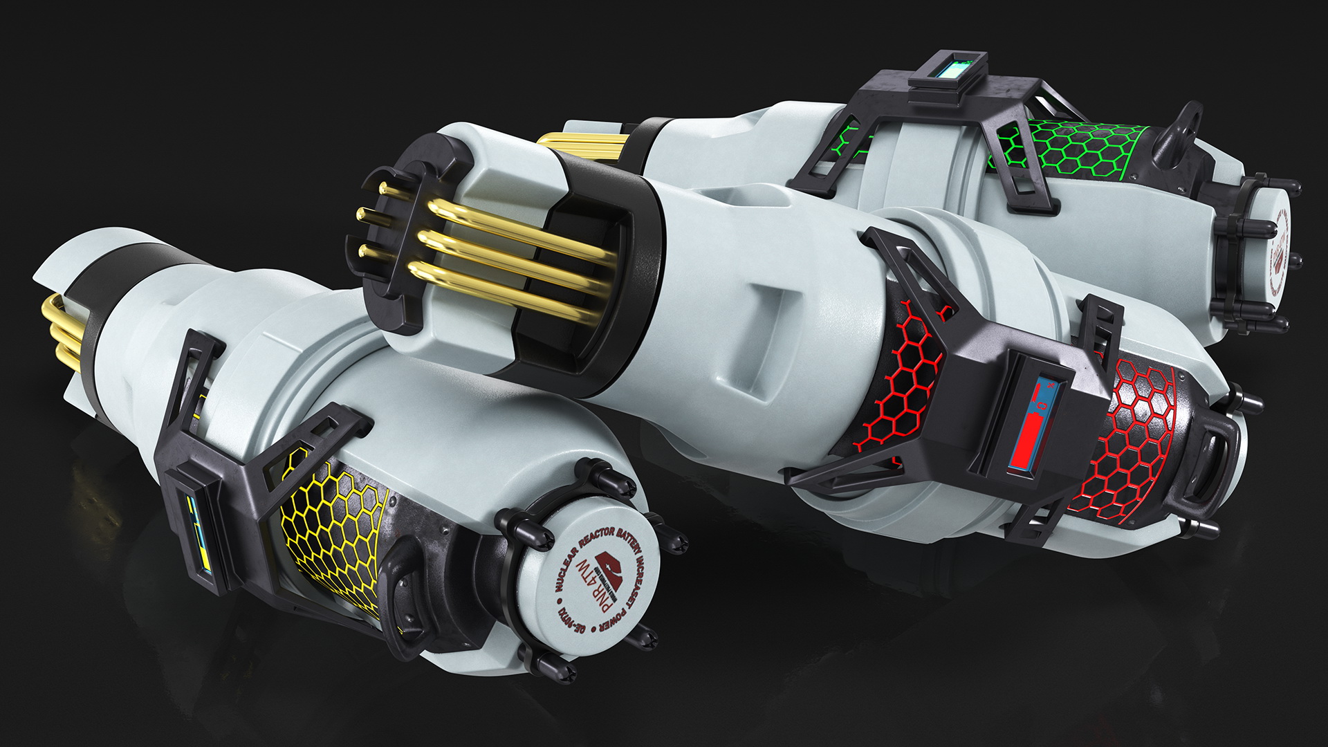 Sci Fi Fuel Energy Cell Set 3D