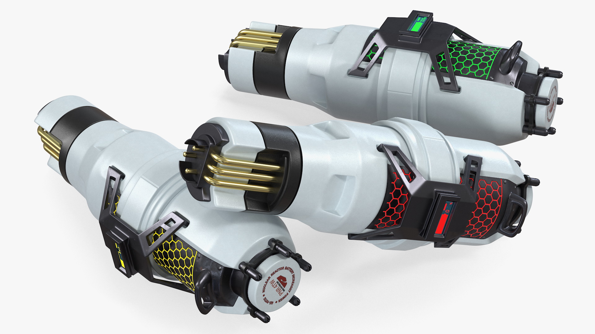 Sci Fi Fuel Energy Cell Set 3D